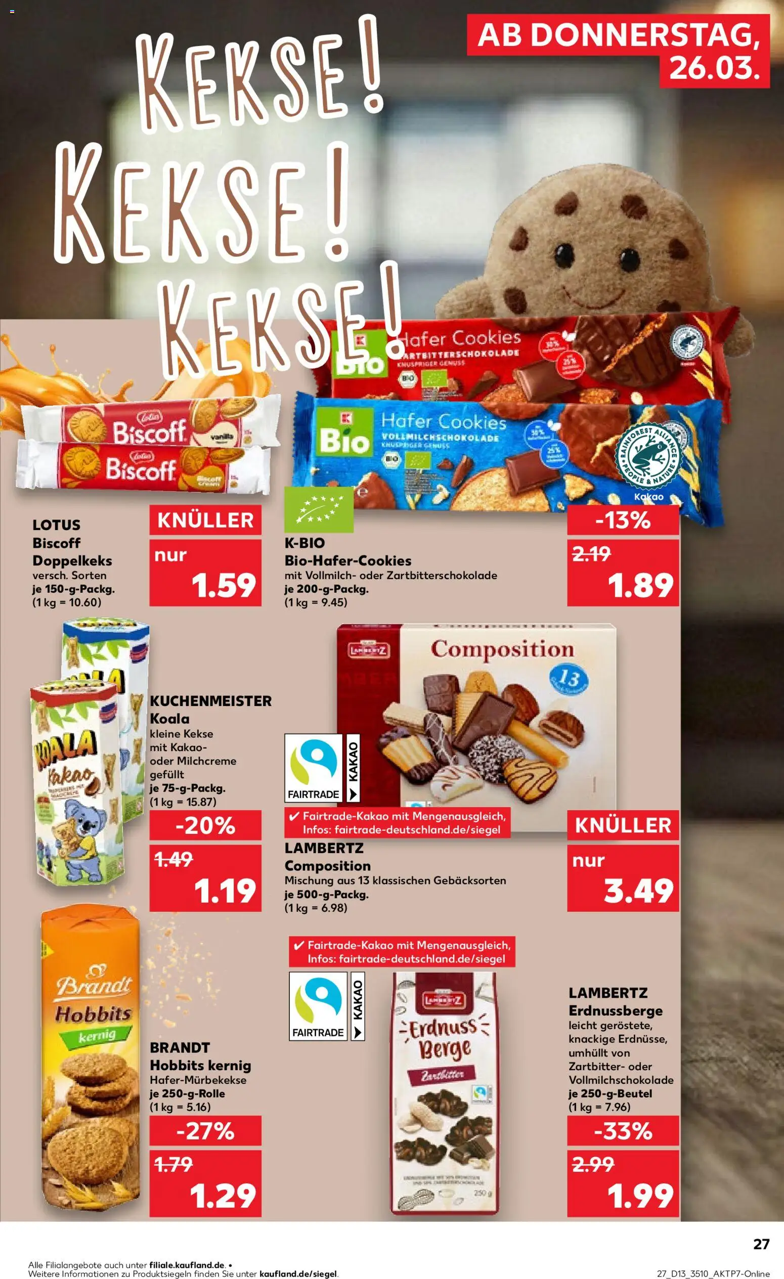 Kaufland Prospekt Zeitz	 – gültig ab 26.03.2026 | Seite: 27 | Produkte: Kekse