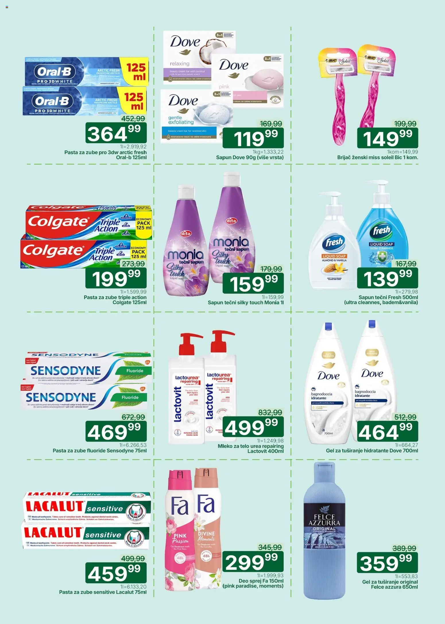 Univerexport katalog - važi od 13.04.2026 | Strana: 26 | Proizvode: Mleko za telo, Sapun, Dove, Pasta za zube