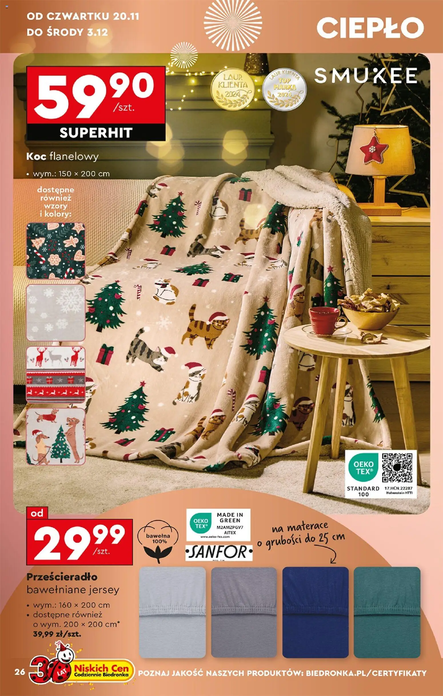 Biedronka Black Friday od 15.11.2025 | Strona: 28 | Produkty: Koc