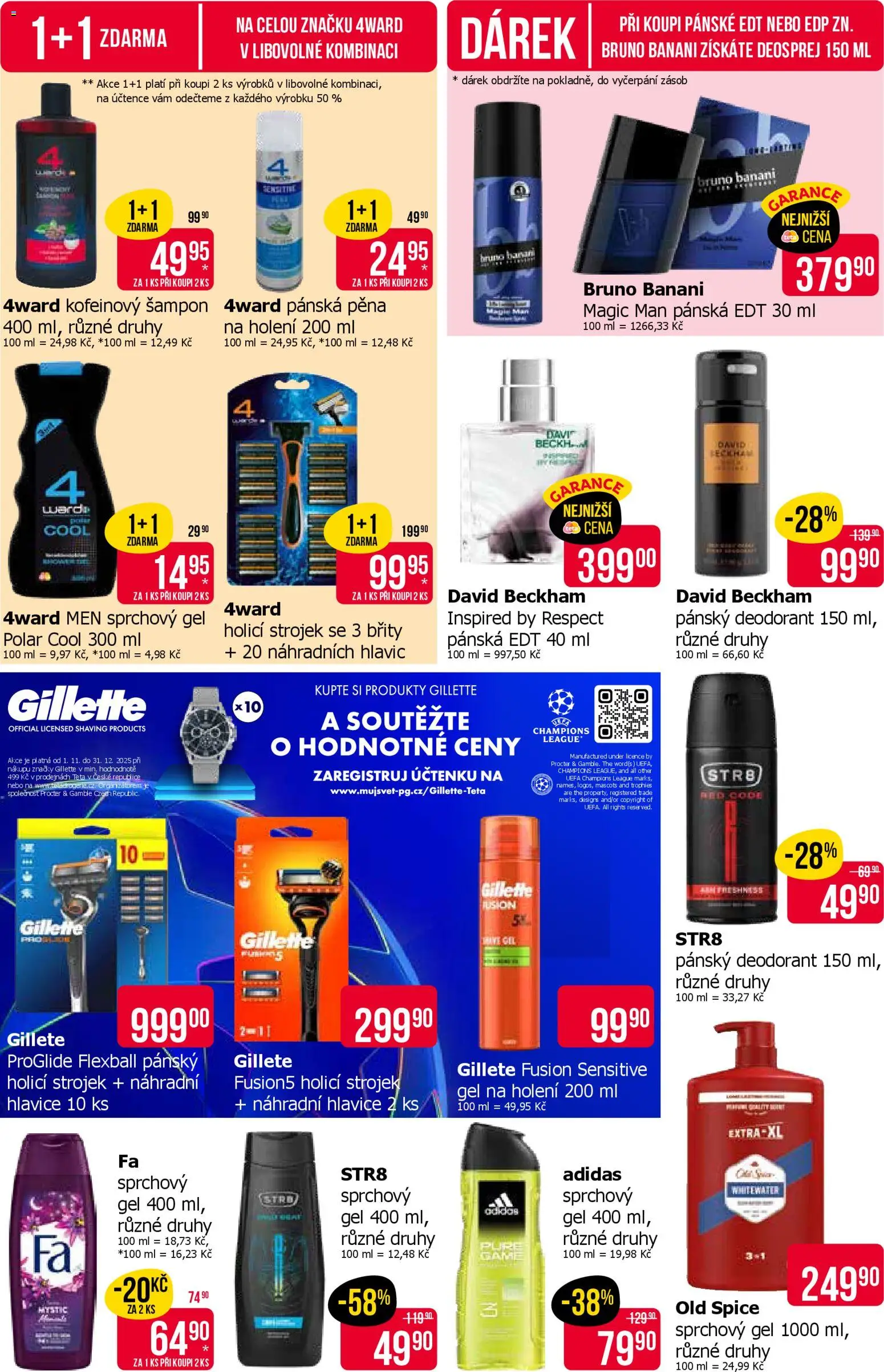 TETA Drogerie leták od 04.12.2025 | Strana: 11 | Produkty: Sprchový gel, Holicí strojek, Bruno Banani, Šampon