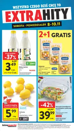 Pogląd oferty "Intermarche Gazetka" - ważna od 06.11.2025 | Strona: 44 | Produkty: Karta, Mleko, Makaron, Jaja