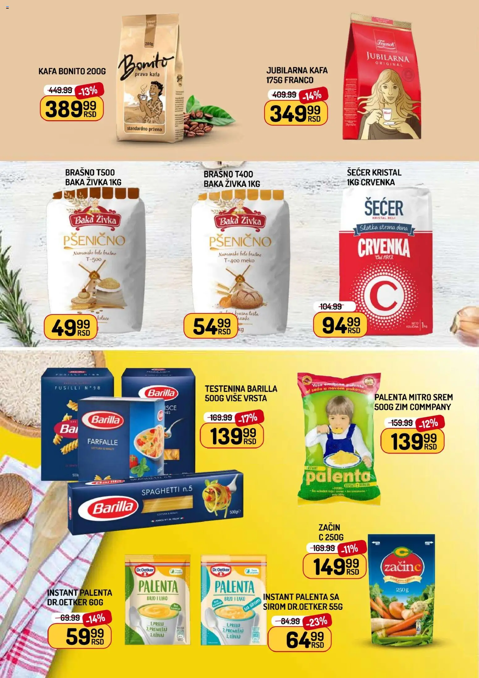 Aman katalog - važi od 13.03.2026 | Strana: 8 | Proizvode: Testenina, Palenta, Šećer, Kafa