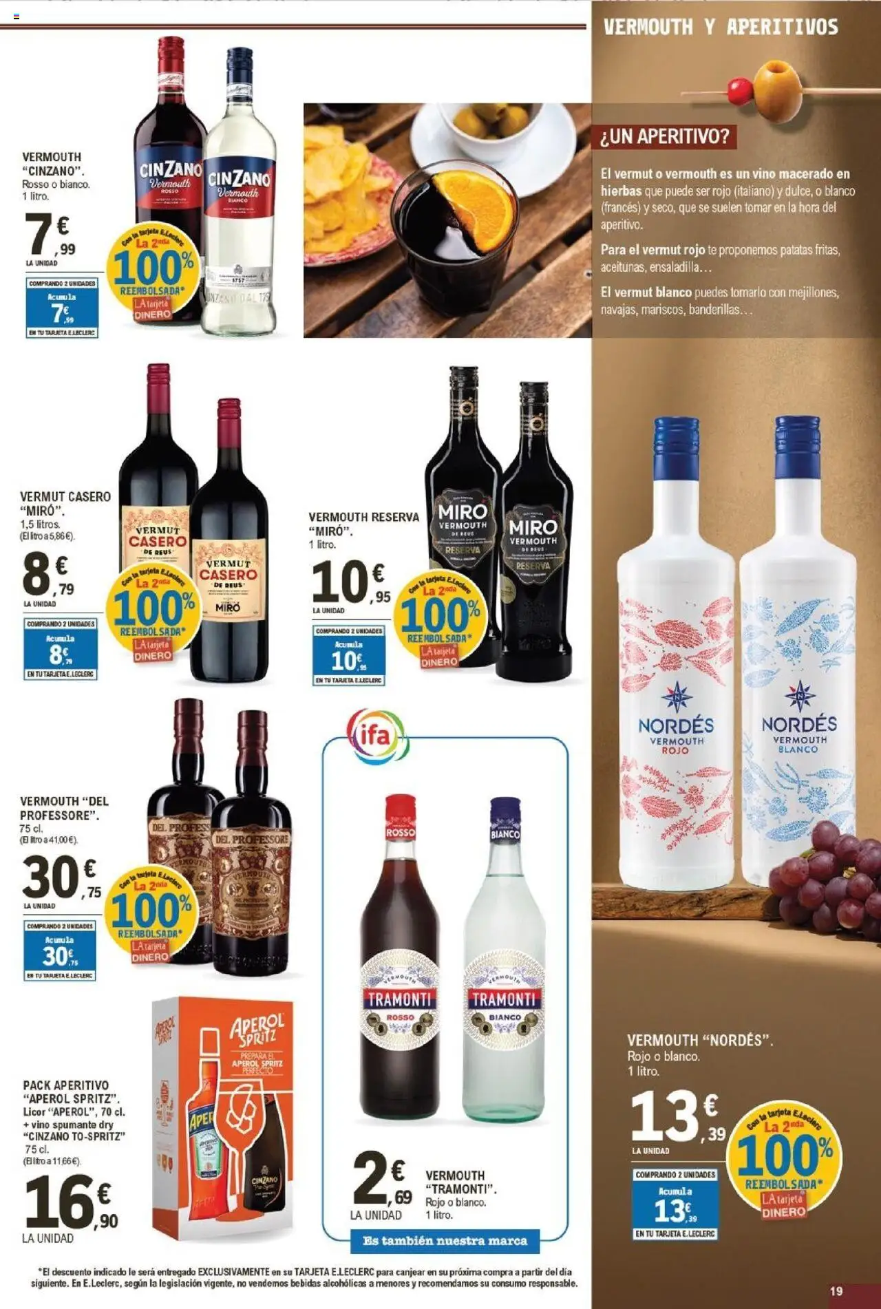 E.Leclerc folleto │ válido desde el 24.09.2025 | Página: 19 | Productos: Ensaladilla, Licor, Vino, Té