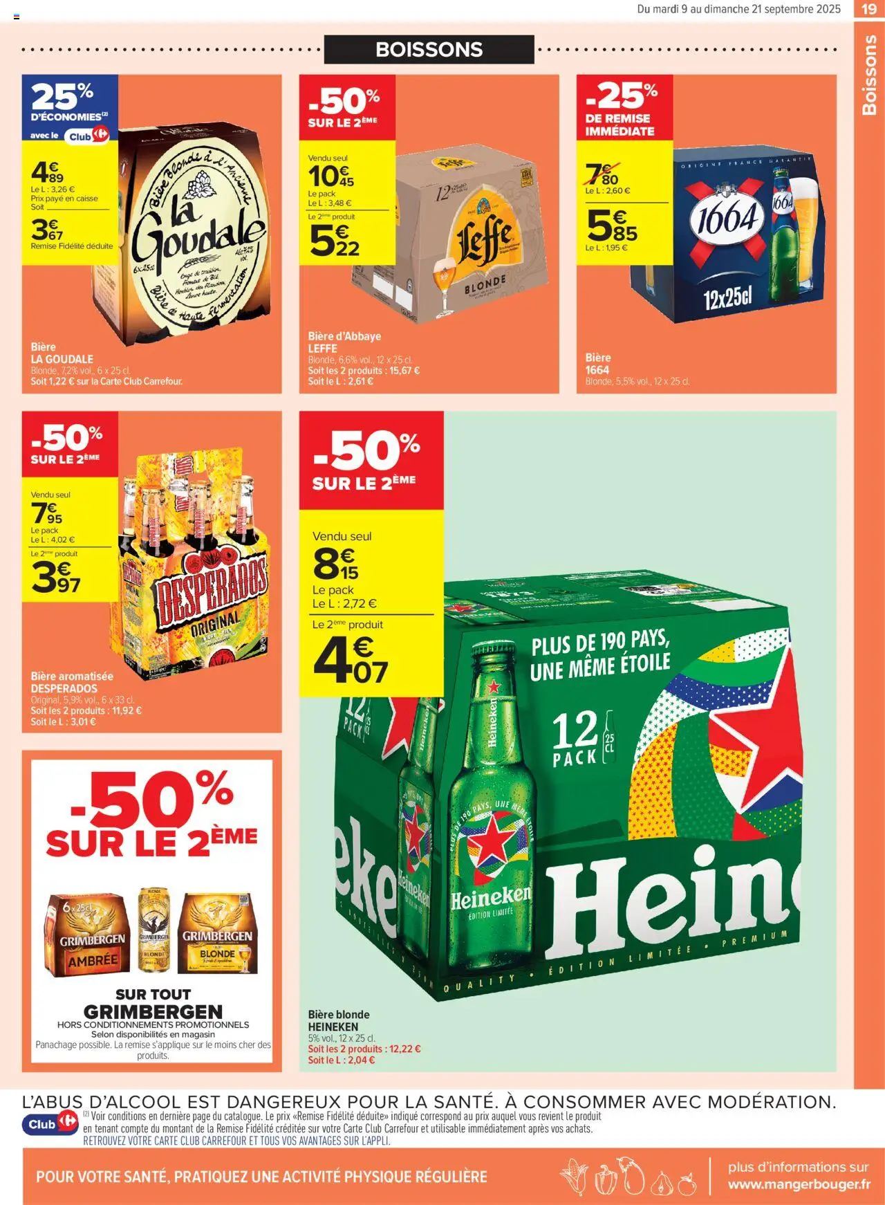  | Page: 19 | Produits: Desperados, Goudale, Bière blonde, Heineken