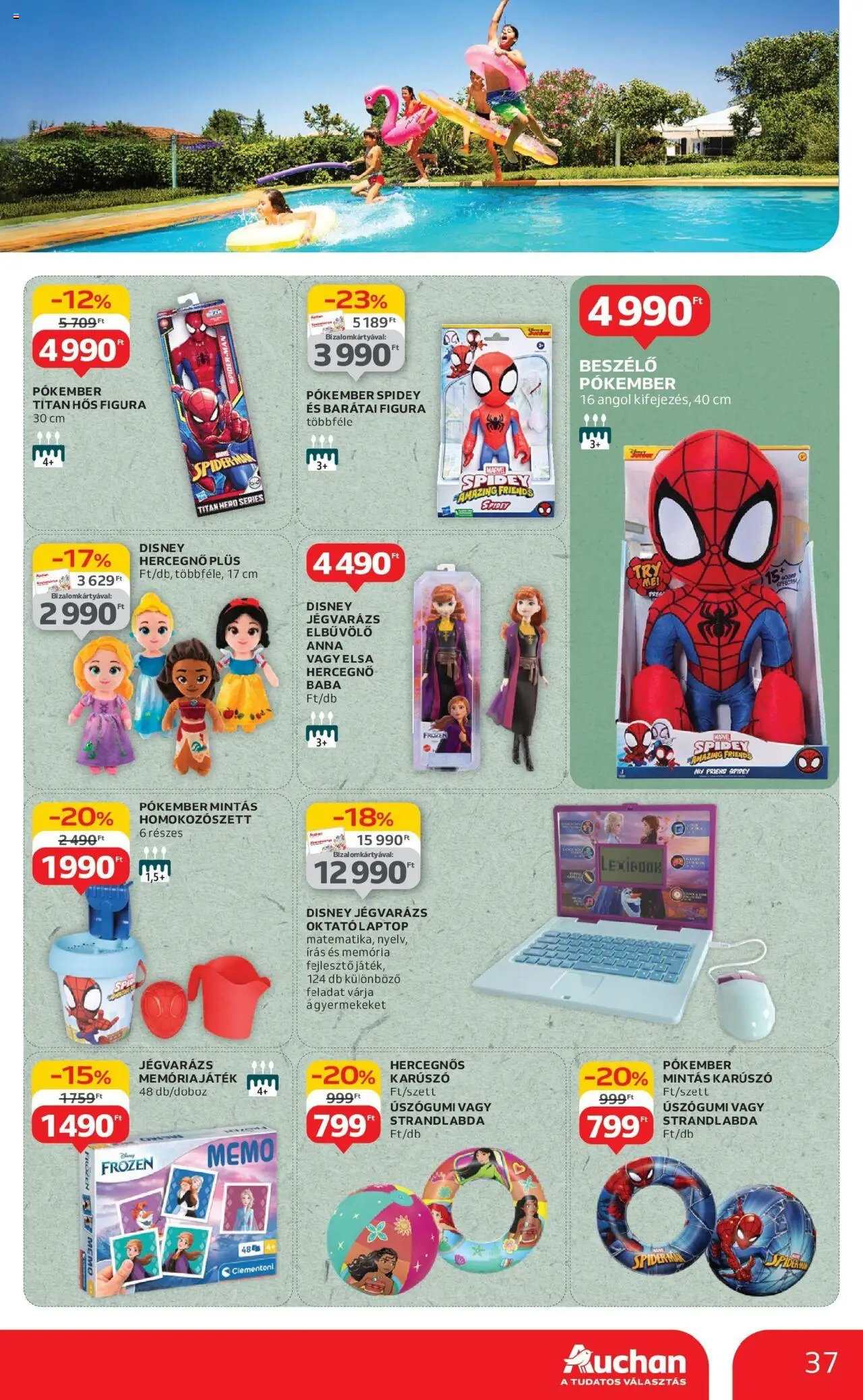 Auchan akciós ujság - amely érvényes a következő dátumtól: 12.06.2025 | Oldal: 37 | Termékek: Laptop, Játék