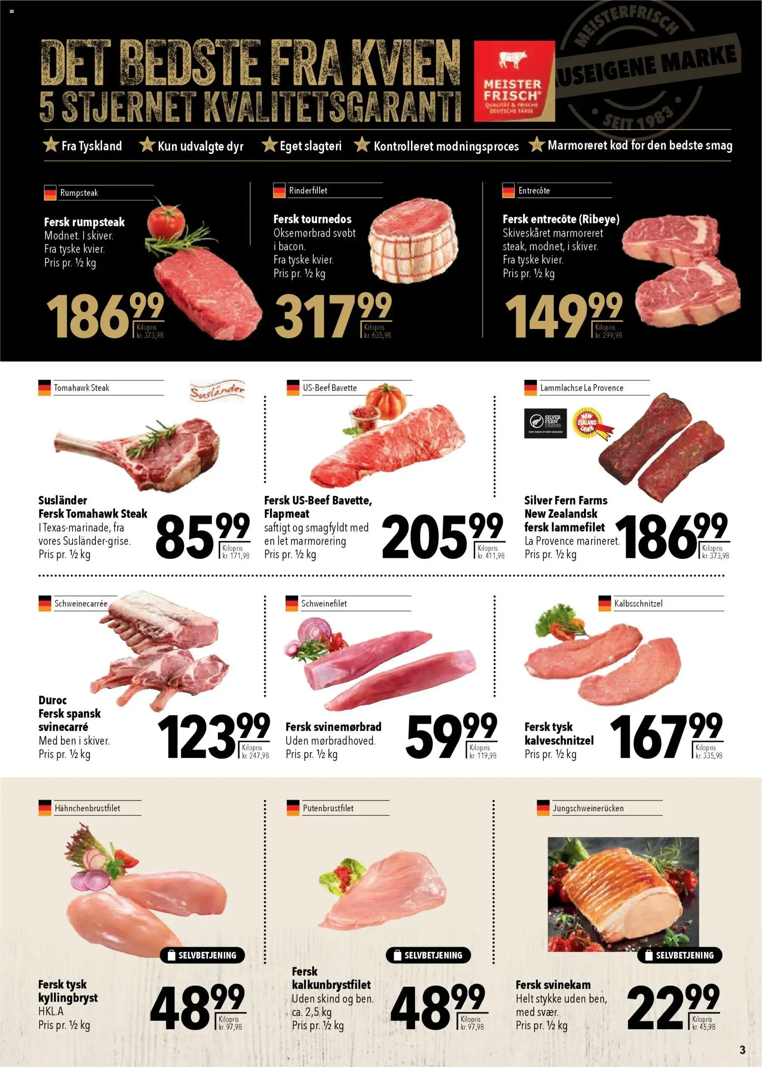 CITTI Markt Dänemark-Werbung – gültig ab 17.12.2025 | Seite: 3 | Produkte: Rumpsteak, Entrecote, Schweinefilet, Steak