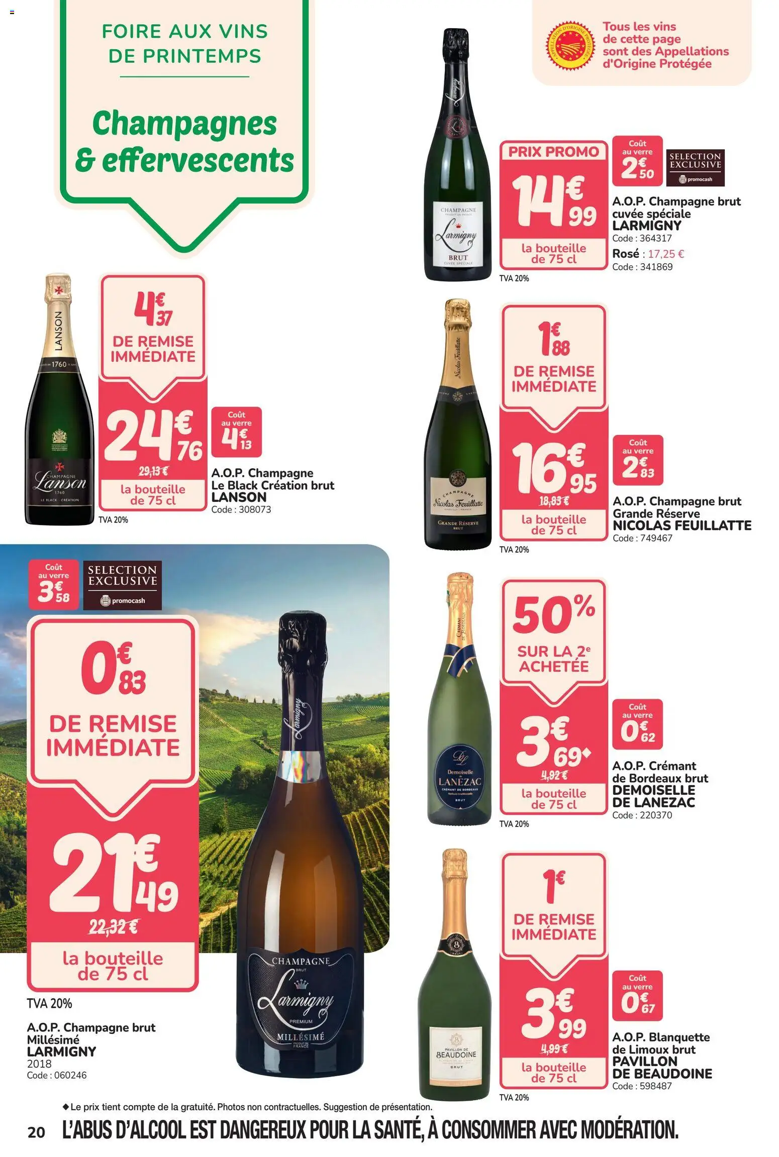 {H1} | Page: 20 | Produits: Champagne brut, Champagne, Crémant