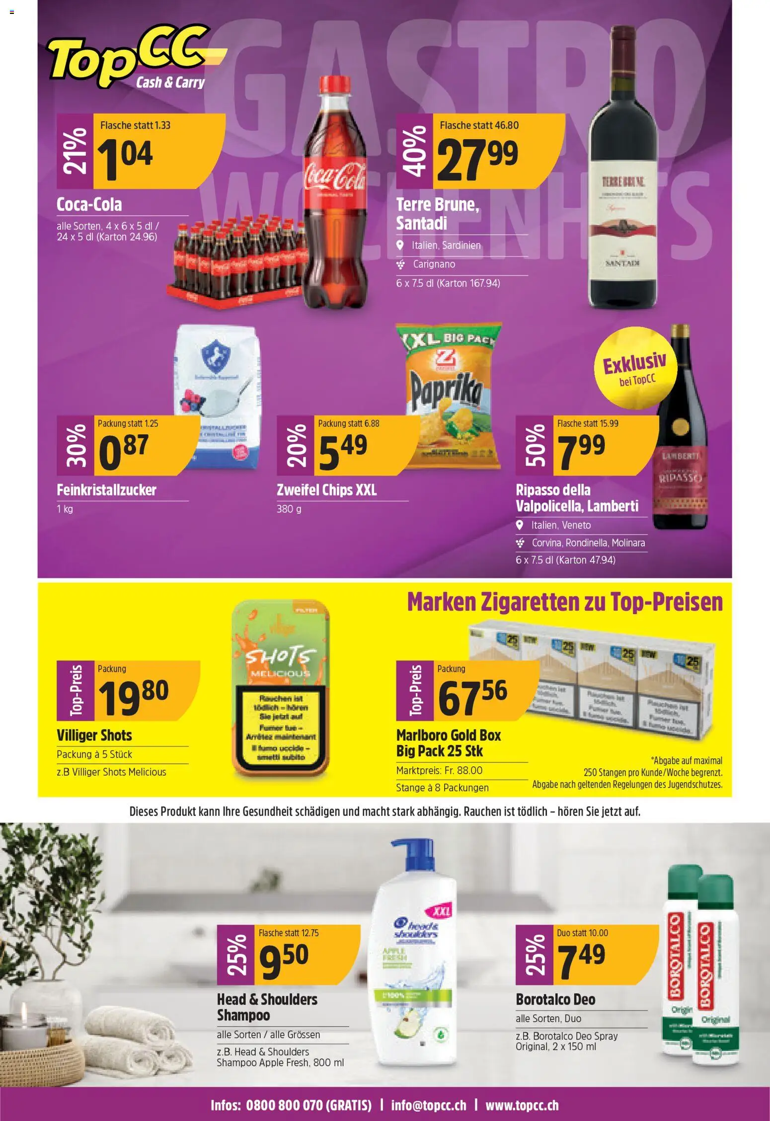 TopCC Aktionen – gültig ab 02.02.2026 | Seite: 24 | Produkte: Box, Shampoo, Chips, Apple