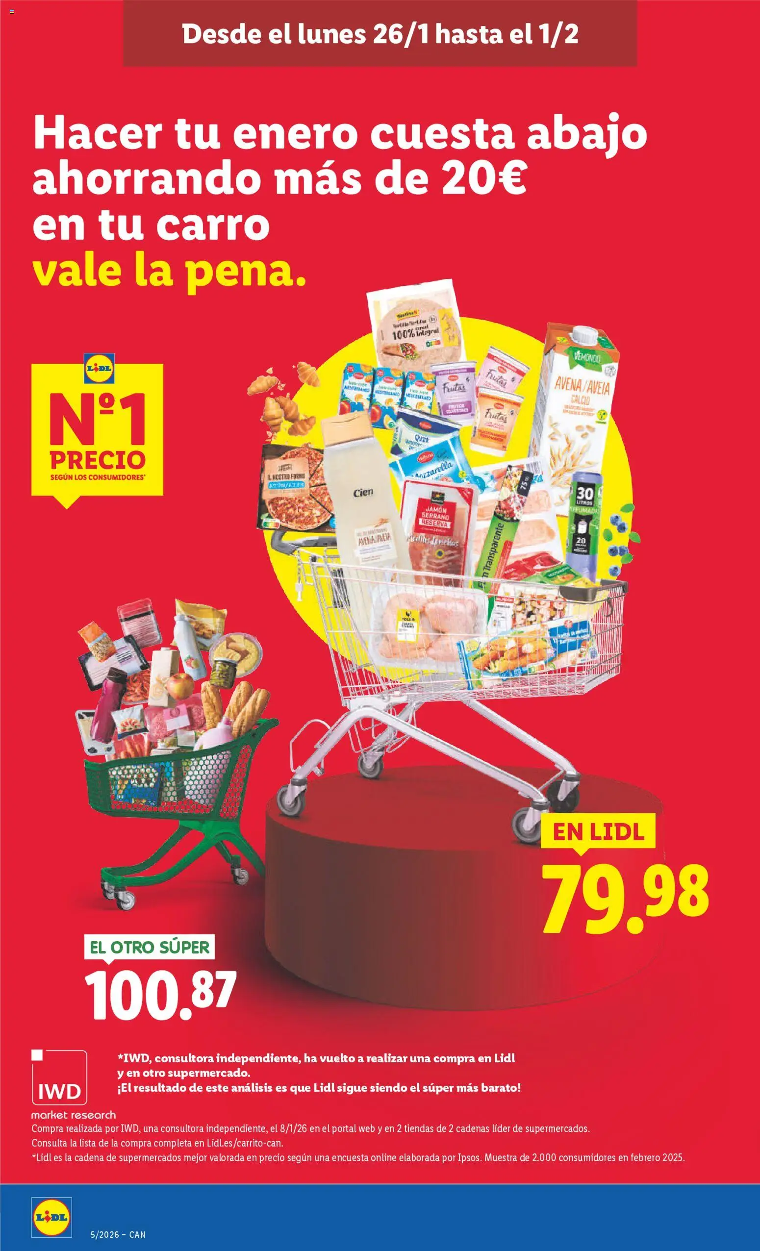 Lidl - Canarias │ válido desde el 26.01.2026 | Página: 2 | Productos: Jamón serrano, Jamón, Pizza