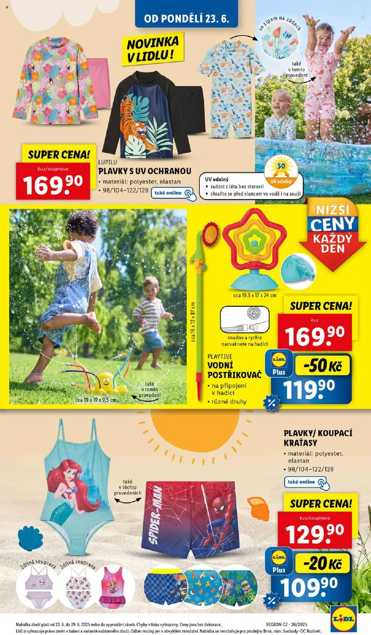 Lidl leták od 23.06.2025 | Strana: 37 | Produkty: Kraťasy, Plavky, Postřikovač