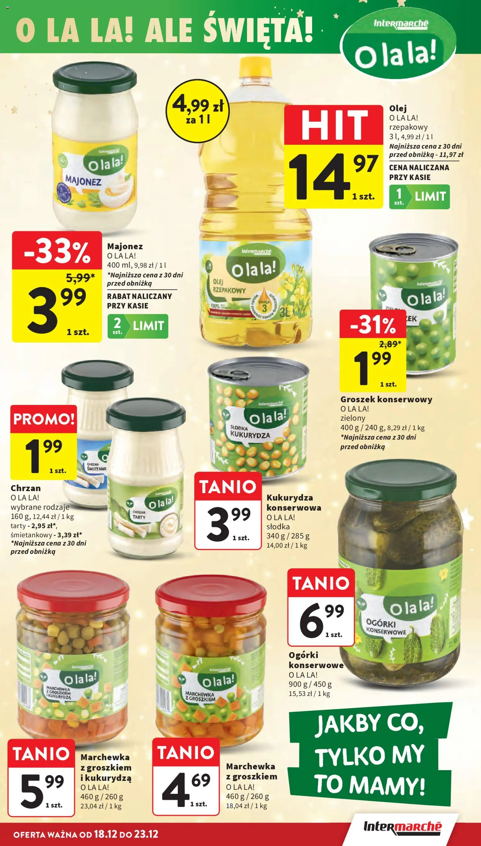 Intermarche Gazetka od 18.12.2025 | Strona: 31 | Produkty: Groszek, Groszek konserwowy, Chrzan, Marchewka z groszkiem
