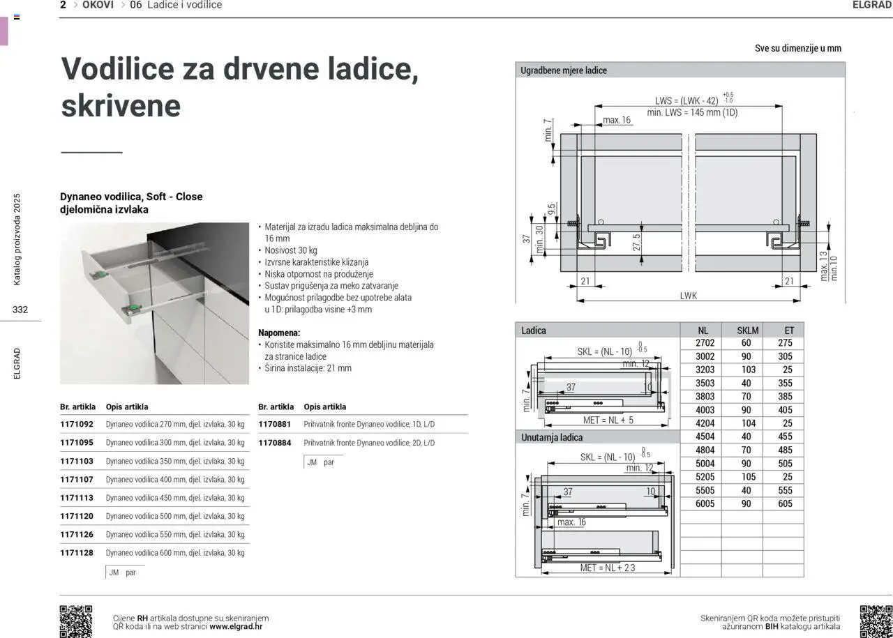 Elgrad katalog | vrijedi od 06.10.2025 | Stranica: 332 | Proizvodi: Ladice