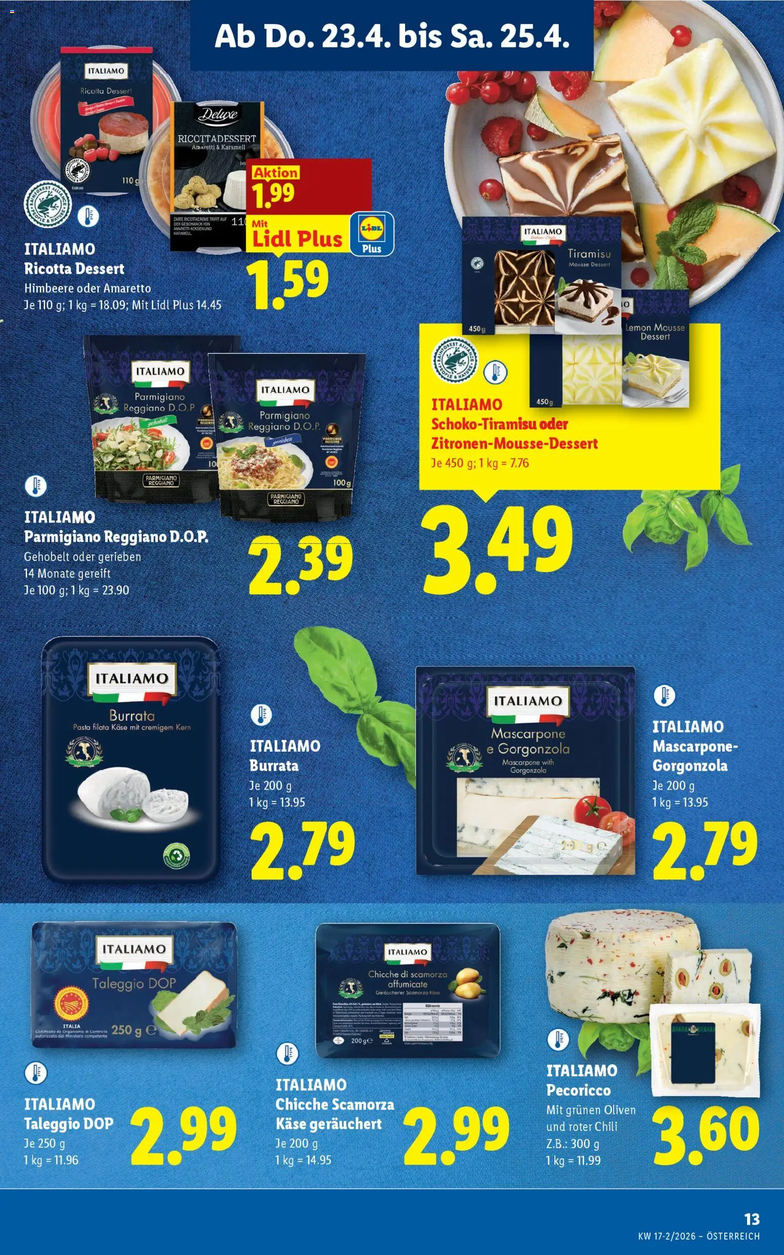 Lidl - Flugblatt gültig ab 23.04.2026 | Seite: 15 | Produkte: Pasta, Chili, Himbeere, Käse