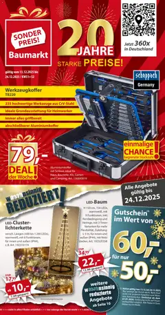 Sonderpreis Baumarkt Prospekt 	 ab 13.12.2025 gültig