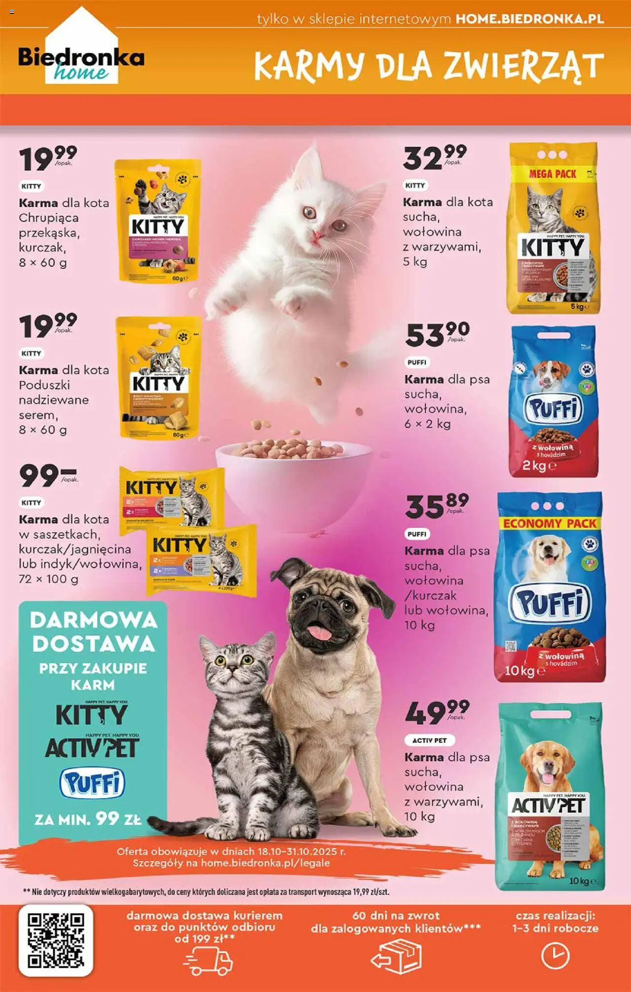 Biedronka gazetka - Hity i inspiracje od 20.10.2025 | Strona: 42 | Produkty: Kurczak, Karma dla psa puffi, Activ pet karma, Wołowina