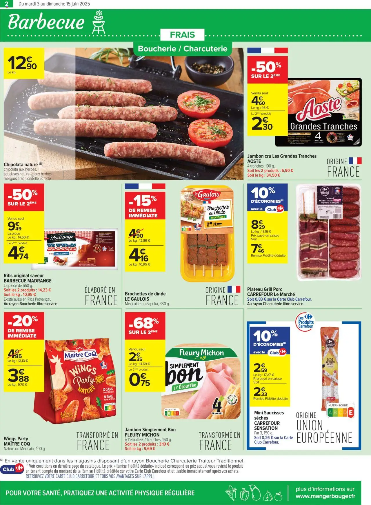  | Page: 4 | Produits: Jambon Cru, Merguez, Ribs, Porc