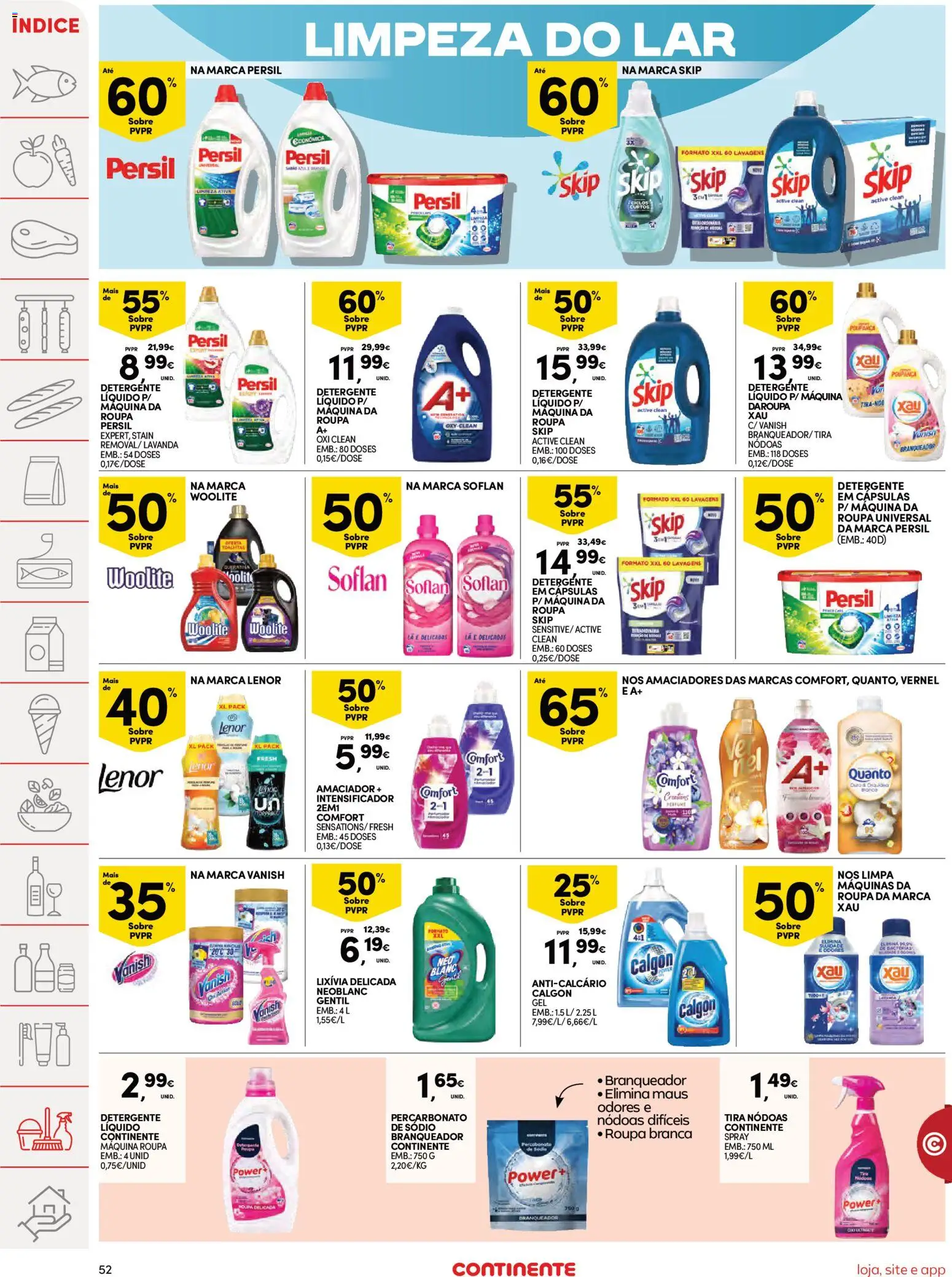 Continente Semanal Continente Bom Dia │ válido de 24.03.2026 | Página: 52 | Produtos: Perfume, Detergente, Persil