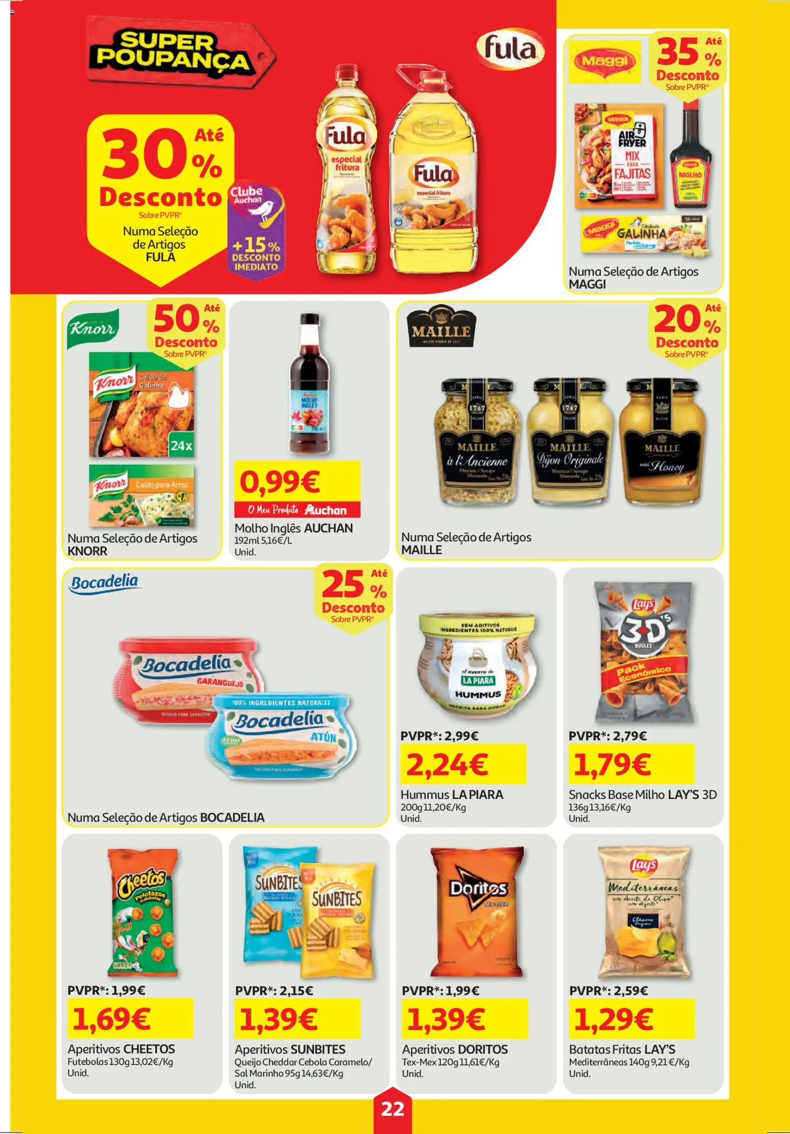 Auchan folheto │ válido de 06.11.2025 | Página: 22 | Produtos: Knorr, Queijo, Cheddar, Arroz