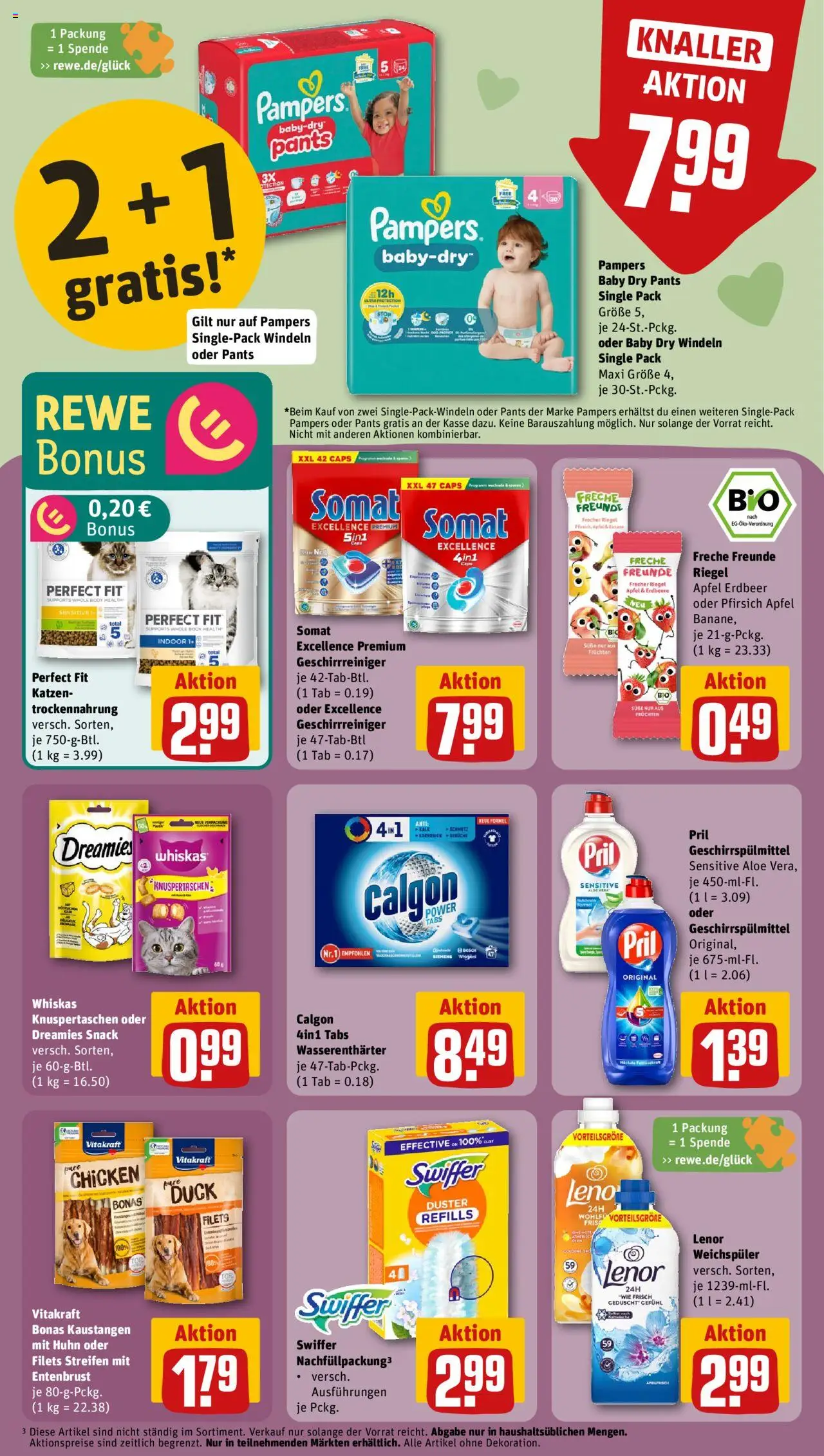 Rewe ihr Kaufpark Prospekt 	 - gültig ab dem 11.08.2025 | Seite: 20 | Produkte: Lenor, Pampers, Geschirrspülmittel, Swiffer