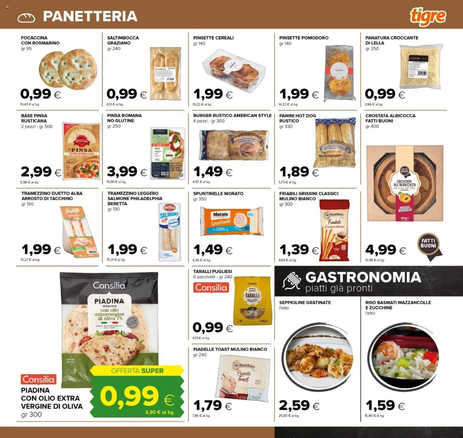 Volantino Tigre del 12.03.2026 | Pagina: 5 | Prodotti: Salmone, Pomodoro, Zucchine, Tramezzino