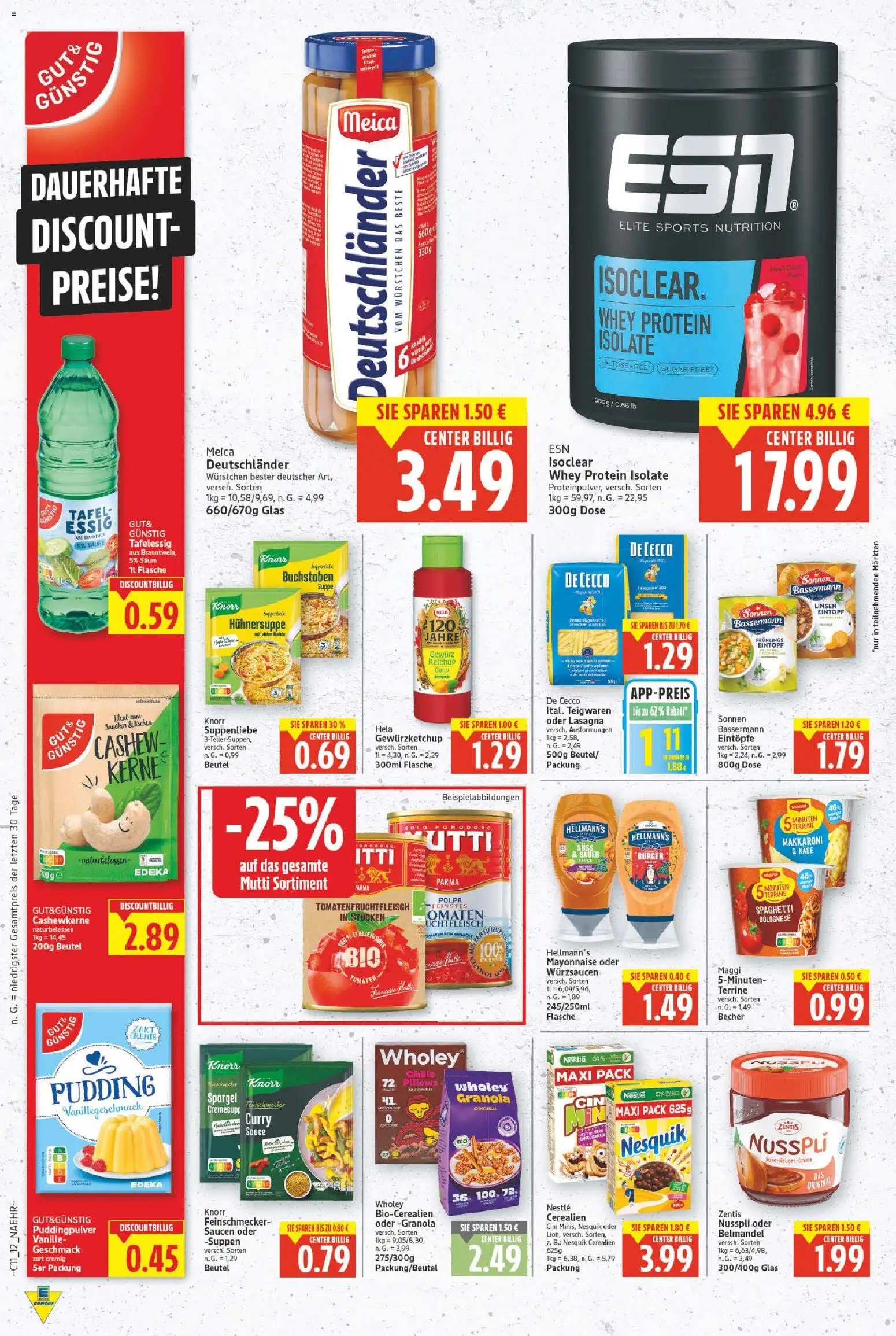E center Prospekt 	 – gültig ab 09.03.2026 | Seite: 12 | Produkte: Nesquik, Käse, Knorr, Mayonnaise