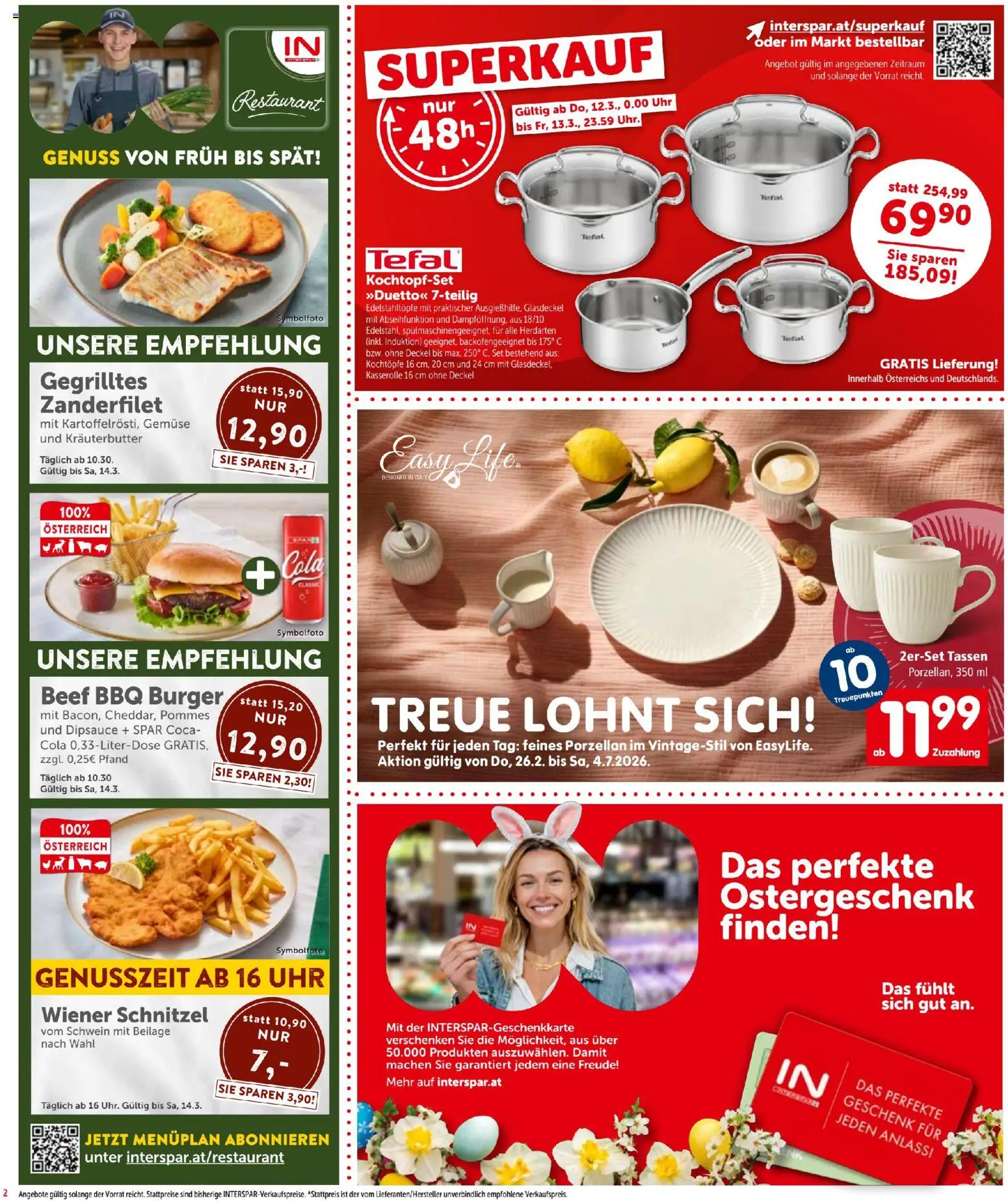Interspar - Flugblatt gültig ab 12.03.2026 | Seite: 2 | Produkte: Gemüse, Uhr