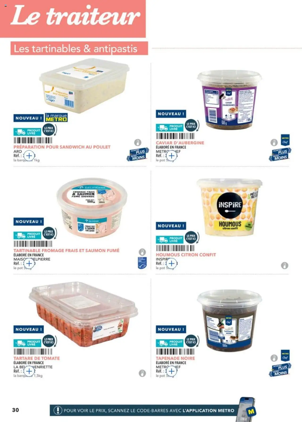 {H1} | Page: 30 | Produits: Citron, Sandwich, Caviar, Livre
