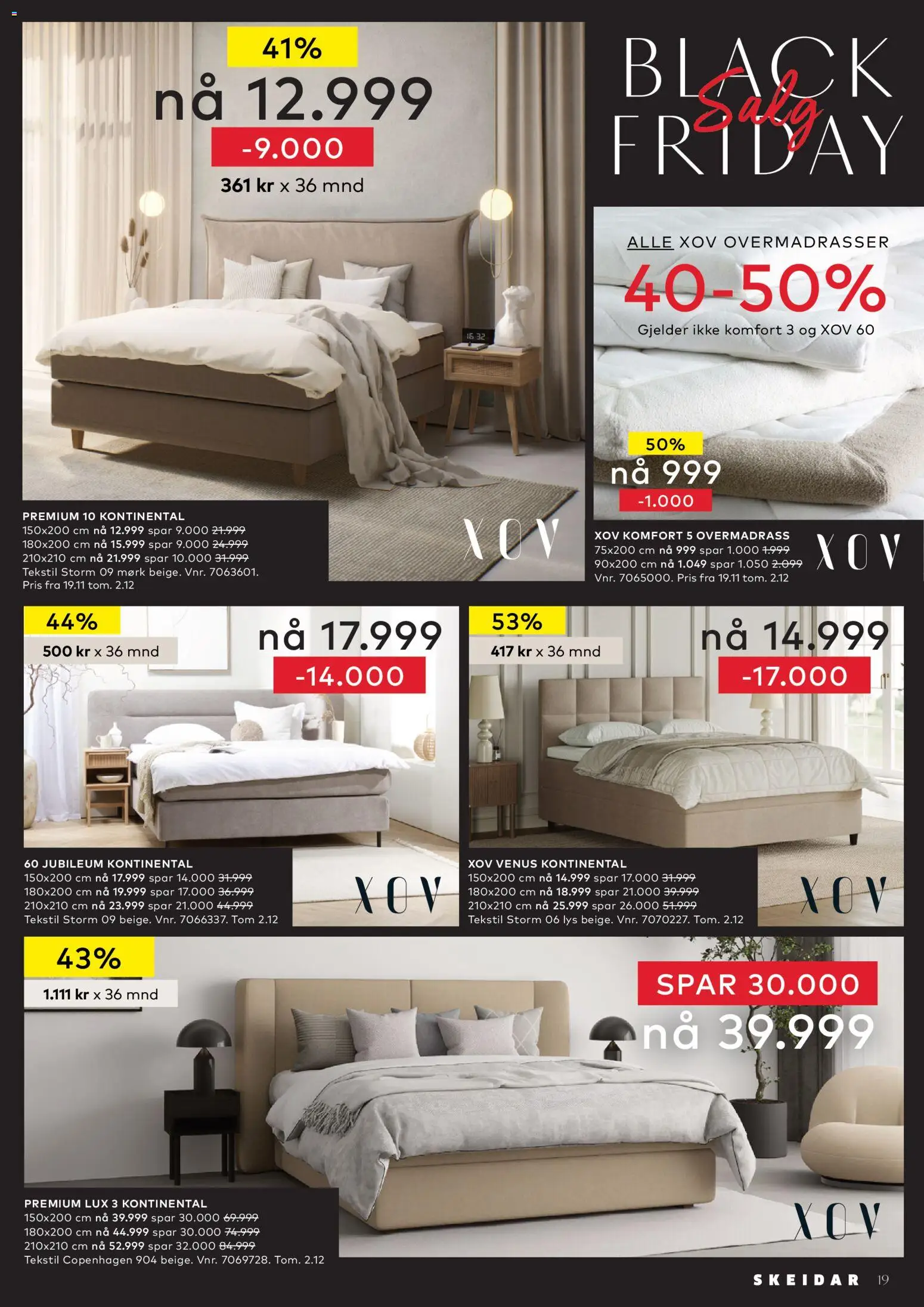 {H1} | Side: 19 | Produkter: Overmadrass, Lys