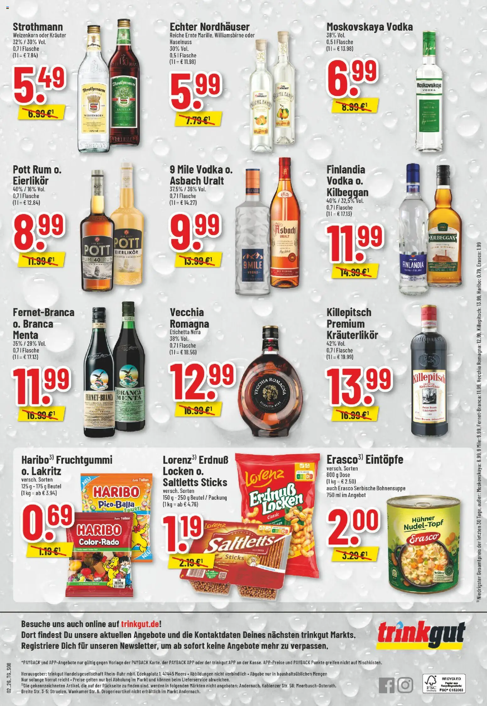Trinkgut Prospekt – gültig ab 05.01.2026 | Seite: 10 | Produkte: Haribo, Vodka, Erasco, Asbach