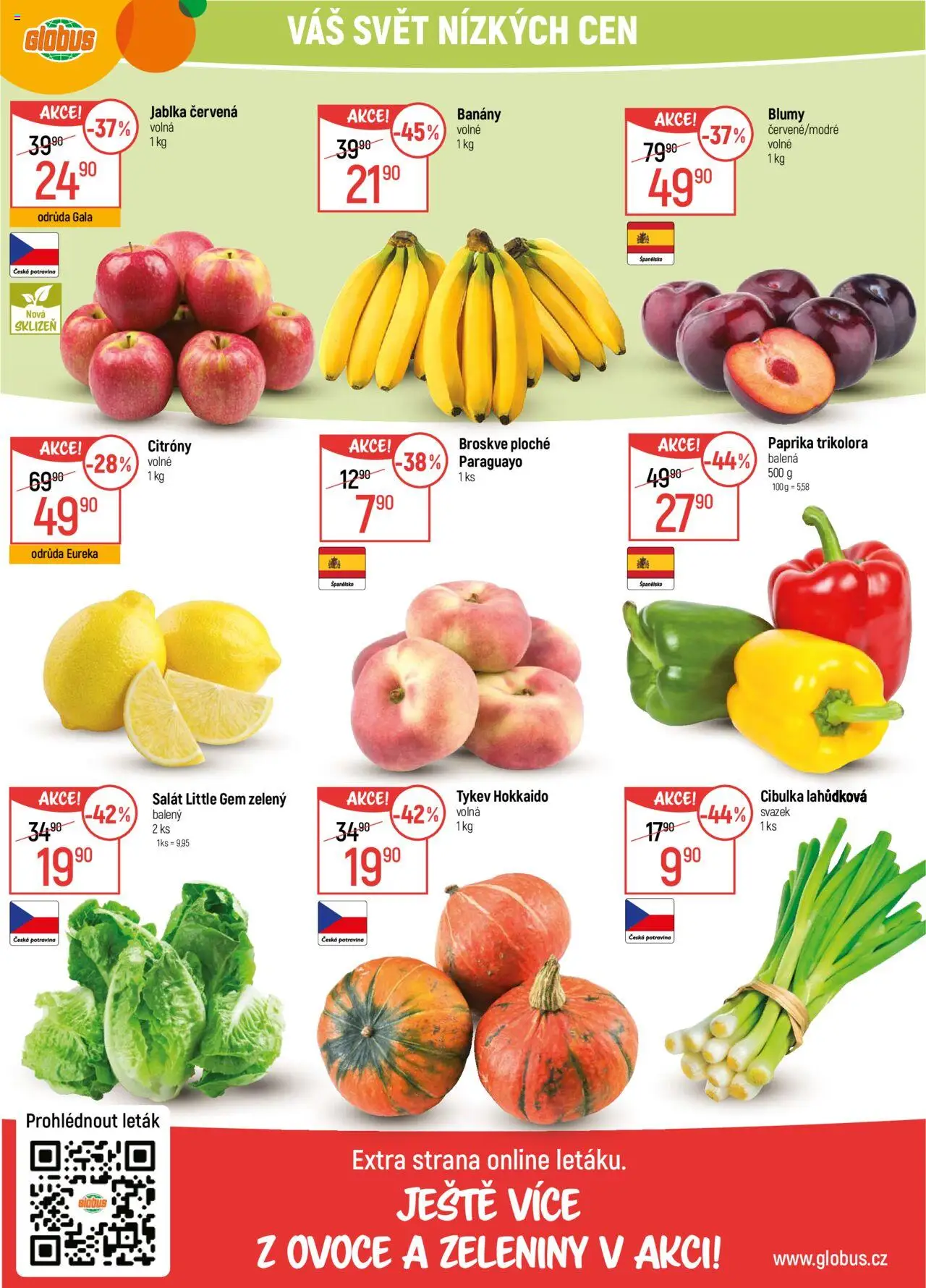 Globus leták - České Budějovice od 17.09.2025 | Strana: 12 | Produkty: Globus, Jablka, Banány, Paprika