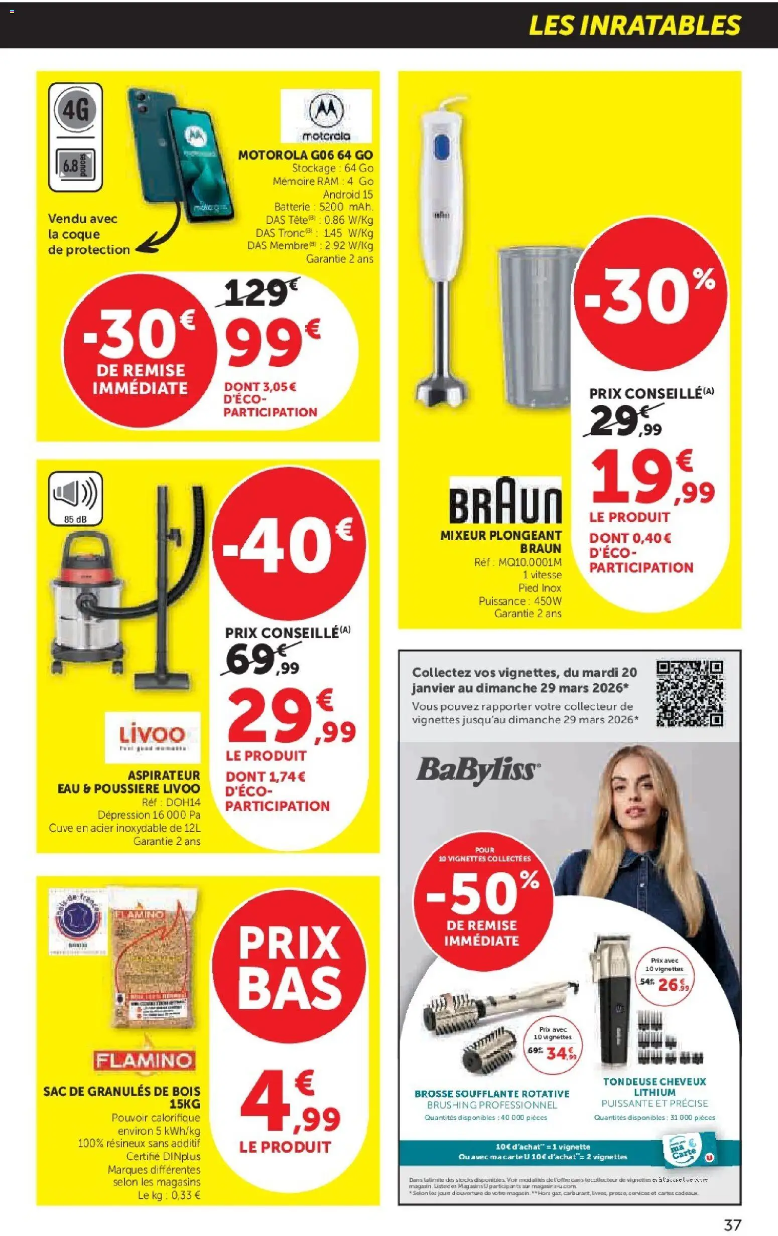 {H1} | Page: 37 | Produits: Mixeur, Tondeuse cheveux, Granules de bois, Mémoire RAM