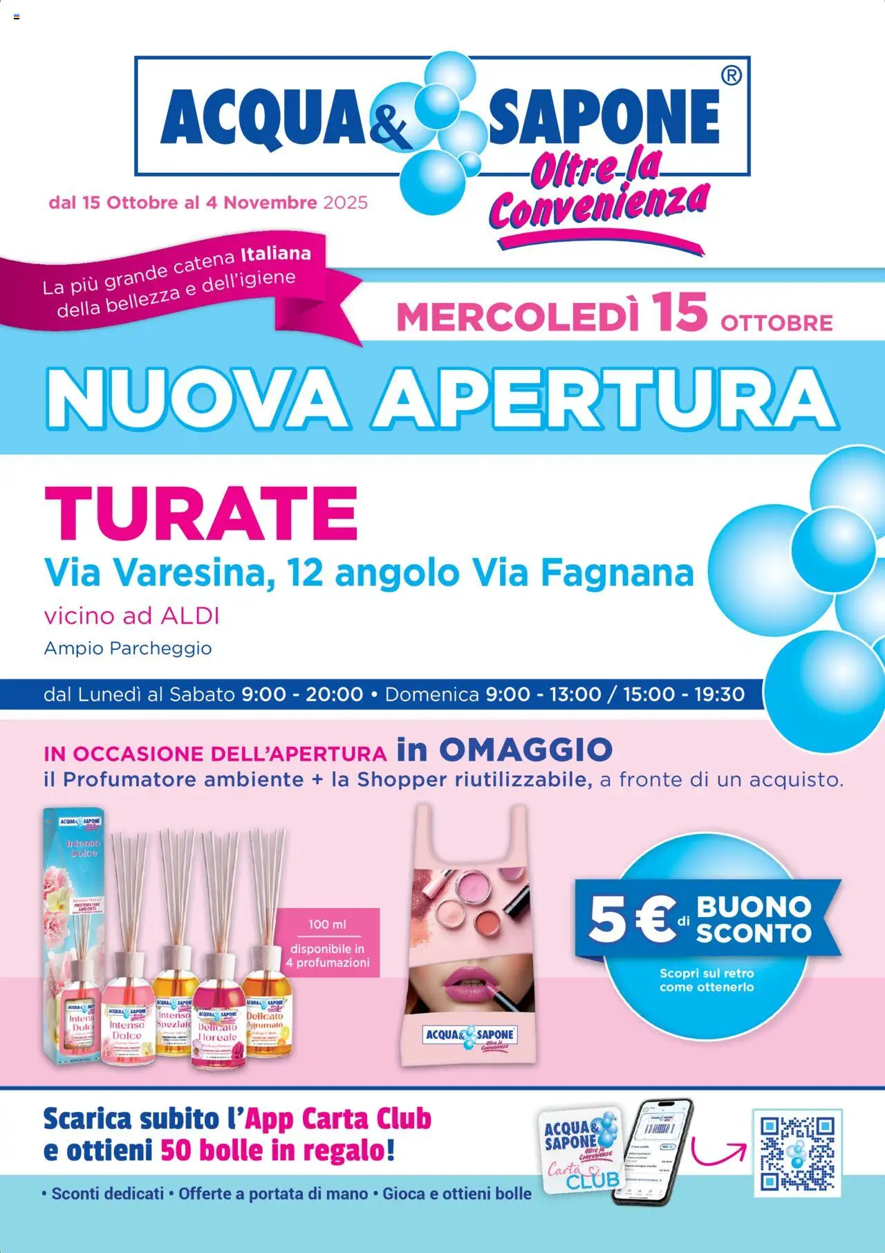 Volantino Acqua e Sapone del 15.10.2025 | Pagina: 1 | Prodotti: Sapone, Acqua, Olive
