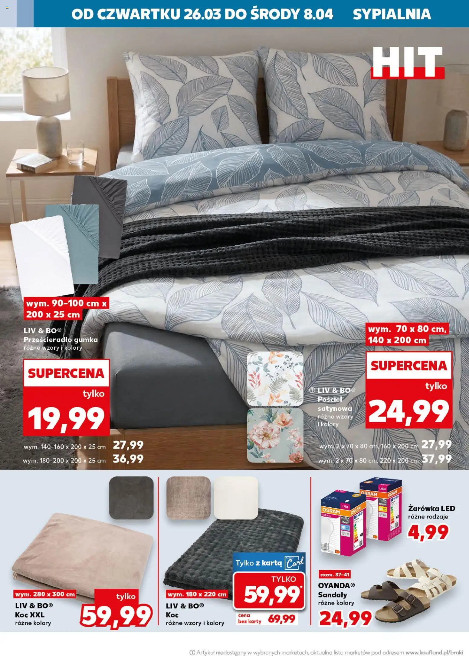 Kaufland Polsko leták - Mocny start od 30.03.2026 | Strana: 30 | Produkty: Sandály, Karty, LED