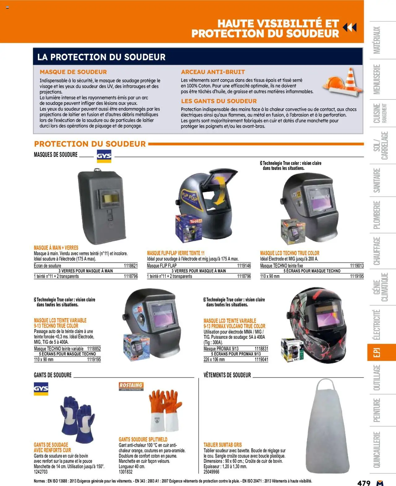  | Page: 479 | Produits: Tablier, Coton, Vêtements, Gants