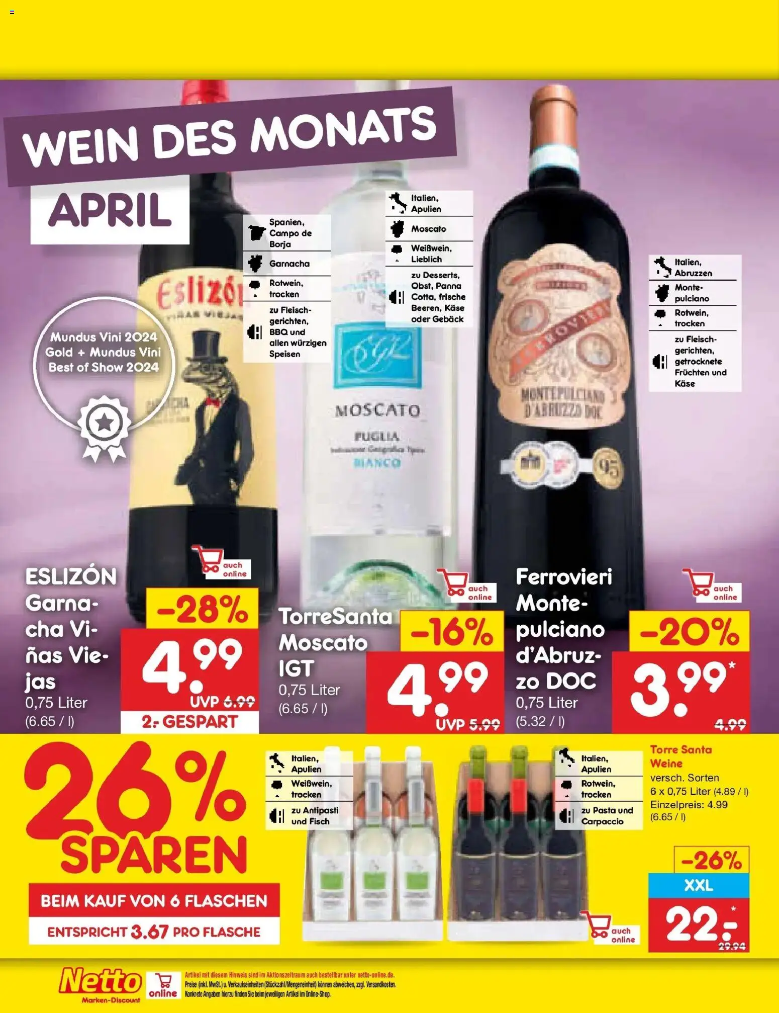 Netto Marken-Discount Prospekt Bremen-Lesum	 – gültig ab 05.04.2026 | Seite: 24 | Produkte: Käse, Fisch, Pasta, Fleisch