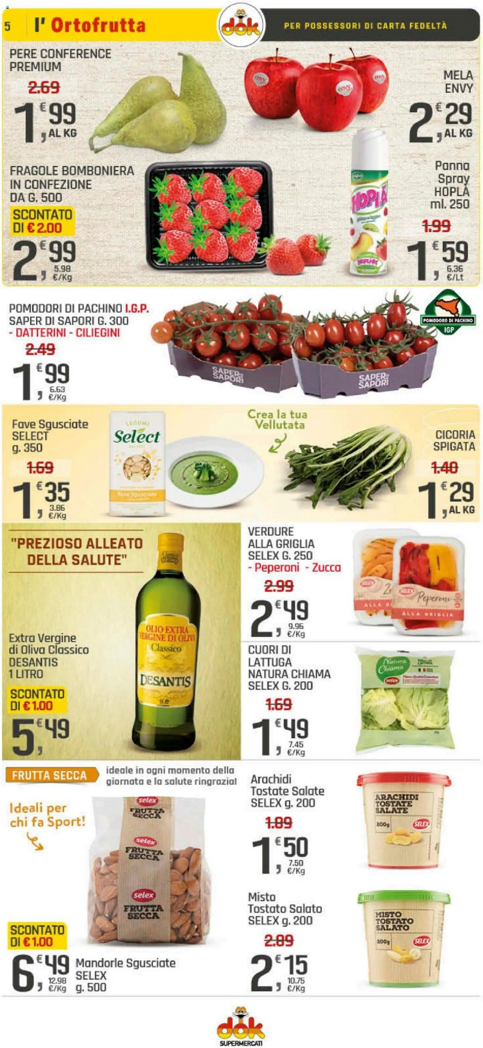 Volantino DOK del 05.03.2026 | Pagina: 5 | Prodotti: Panna, Verdure, Frutta, Pomodori