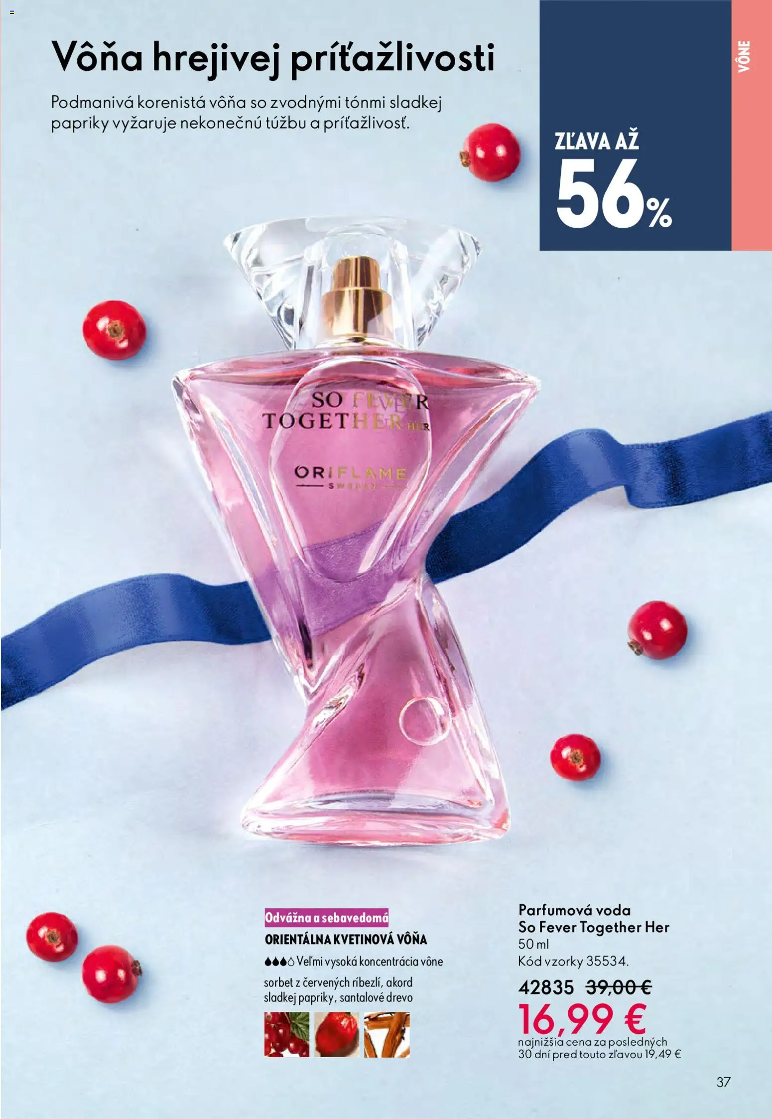 Nové Oriflame akcie – leták je platný od 03.12.2025 | Strana: 37 | Produkty: Sorbet, Voda