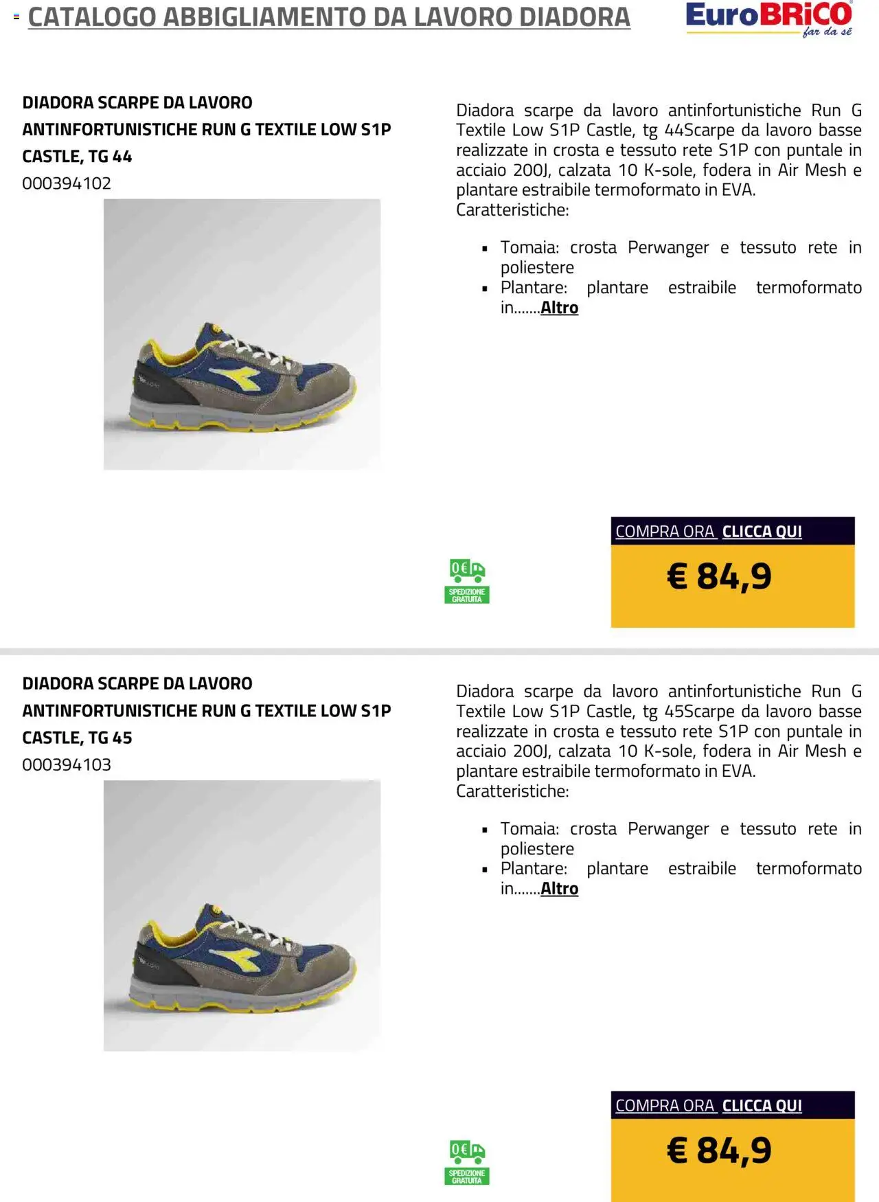 Volantino Eurobrico del 23.07.2025 | Pagina: 43 | Prodotti: Scarpe