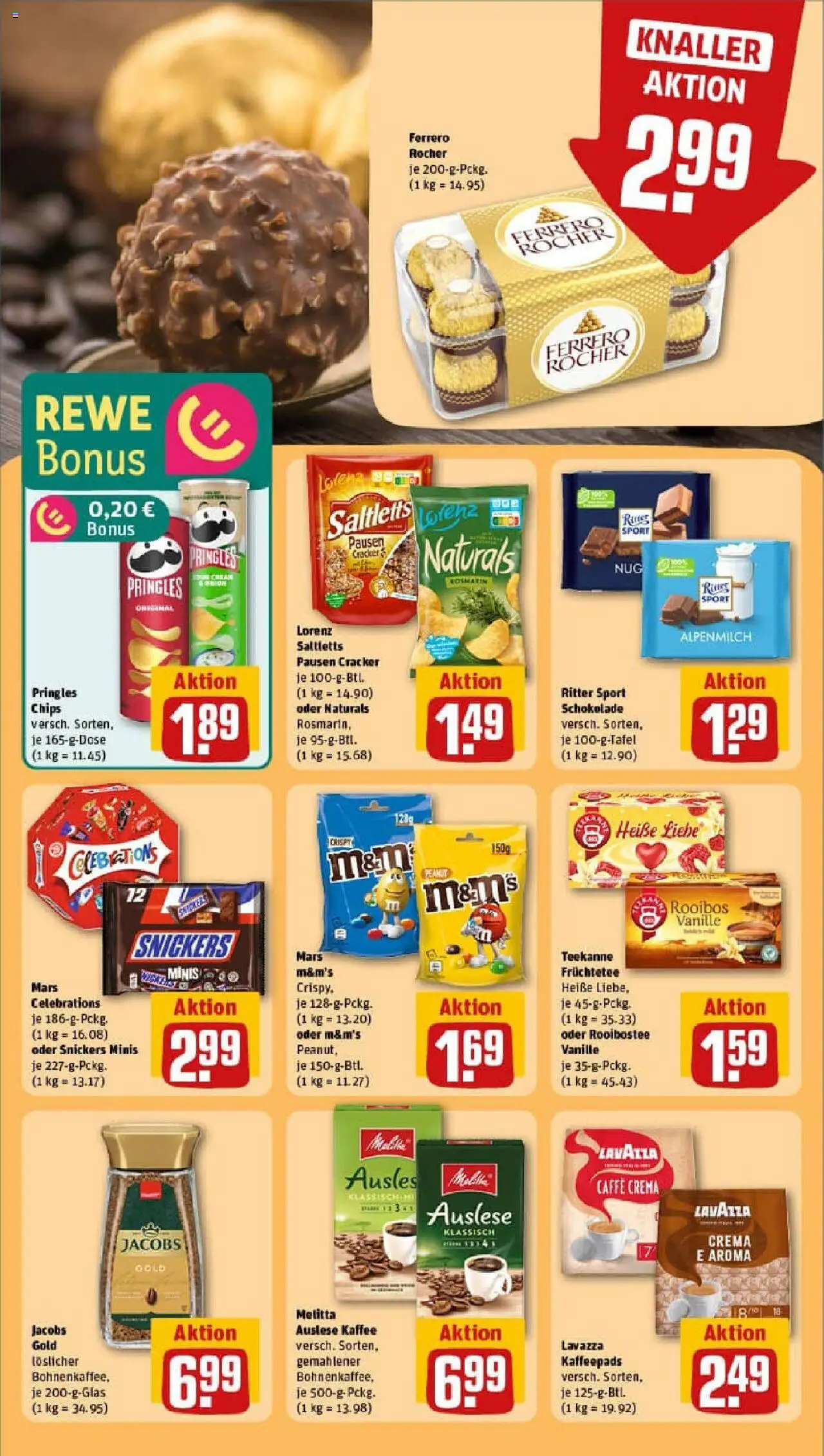 Rewe prospekt Berlin / Neukölln	 – gültig ab 28.09.2025 | Seite: 23 | Produkte: Melitta, Ferrero rocher, Ritter sport, Chips