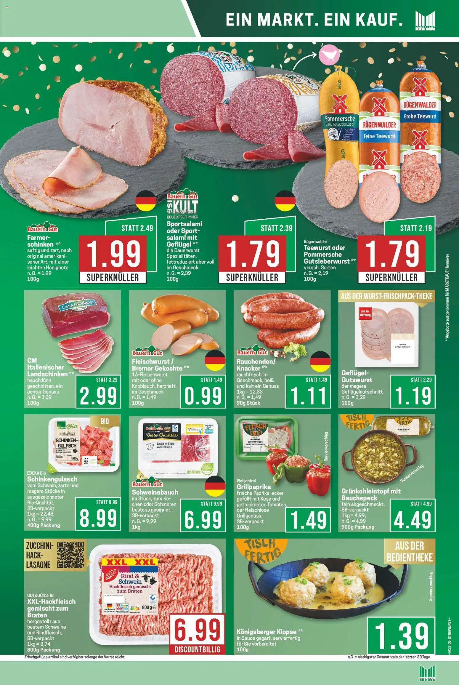 Marktkauf Prospekt 	 – gültig ab 09.03.2026 | Seite: 5 | Produkte: Käse, Gulasch, Fleisch, Hackfleisch