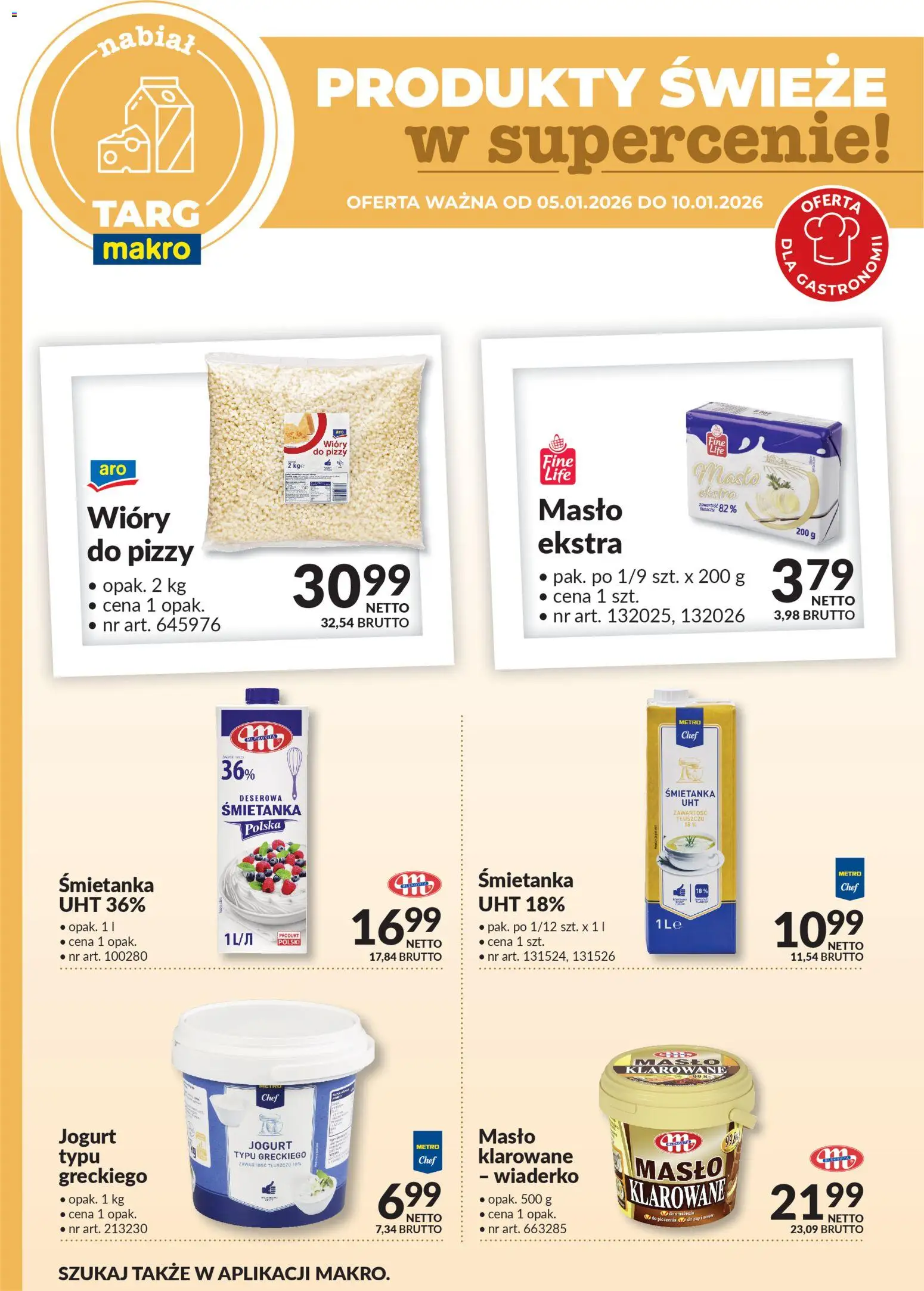 Makro Gazetka - Produkty świeże w supercenie od 05.01.2026 | Strona: 3 | Produkty: Masło klarowane, Masło, Jogurt, Masło mlekovita