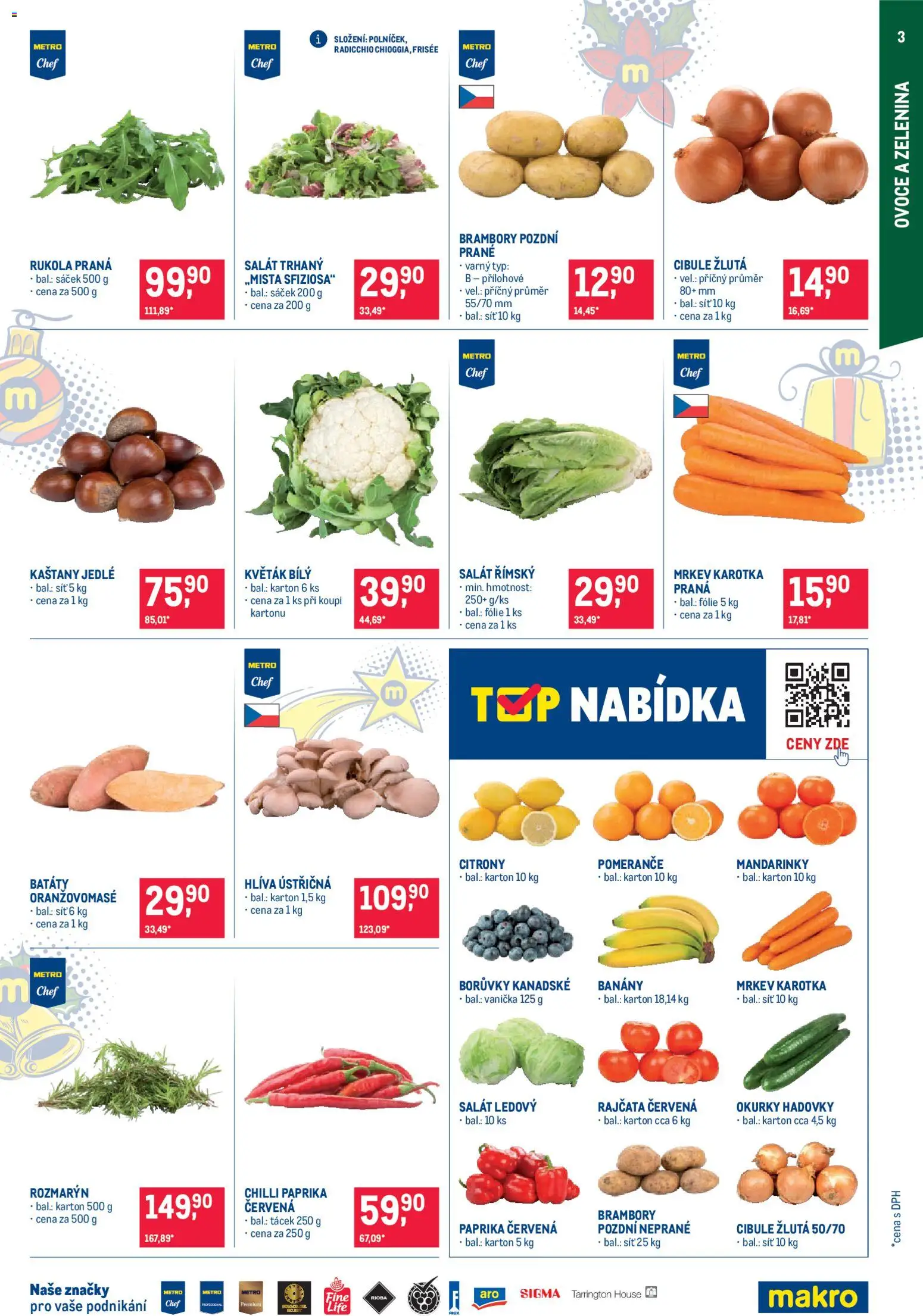 Makro leták - Gastronomie od 03.12.2025 | Strana: 3 | Produkty: Květák, Okurky, Paprika, Citróny