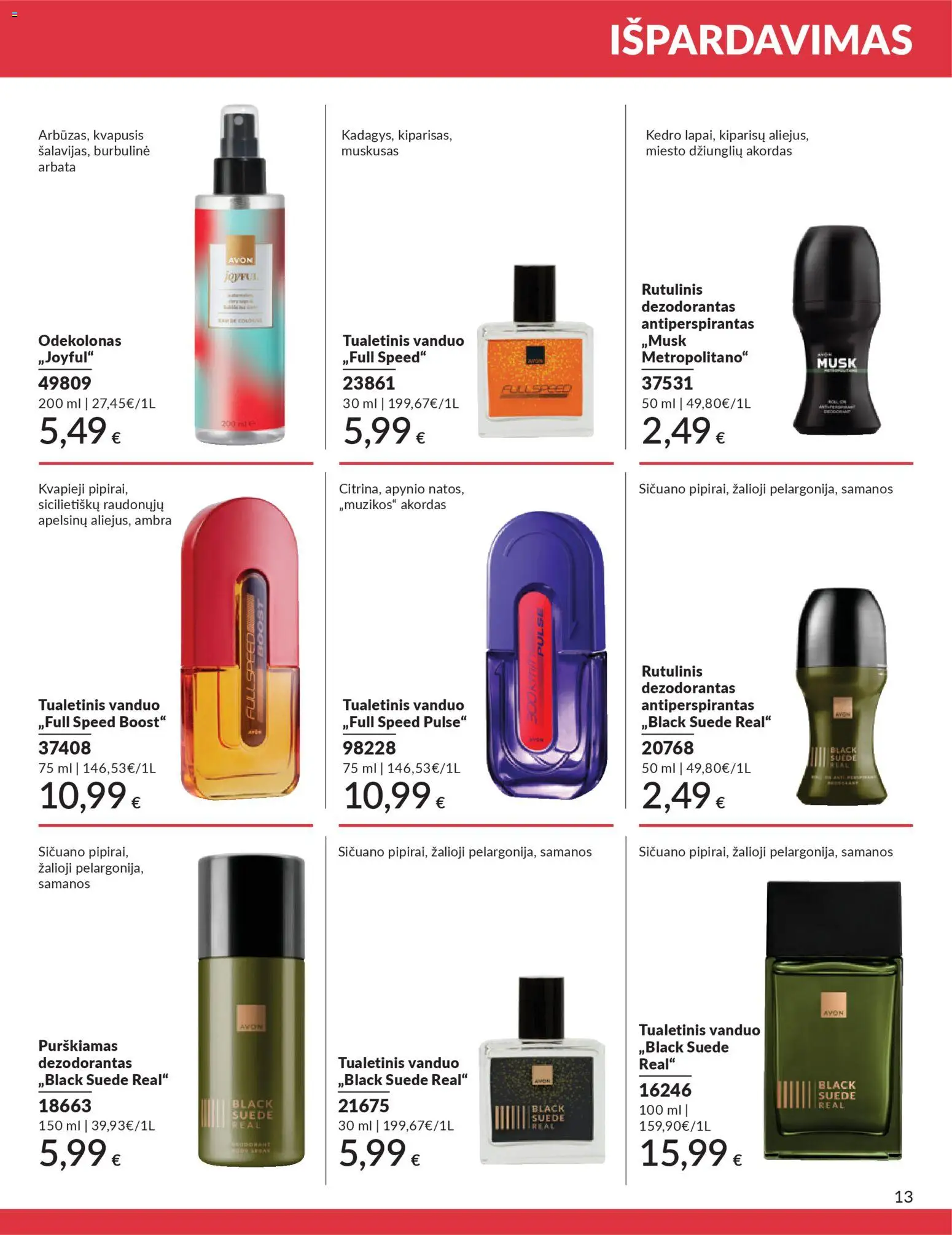 AVON akcijos nuo 01.02.2026 | Puslapis: 13 | Prekių: Tualetinis vanduo, Dezodorantas, Antiperspirantas, Arbata