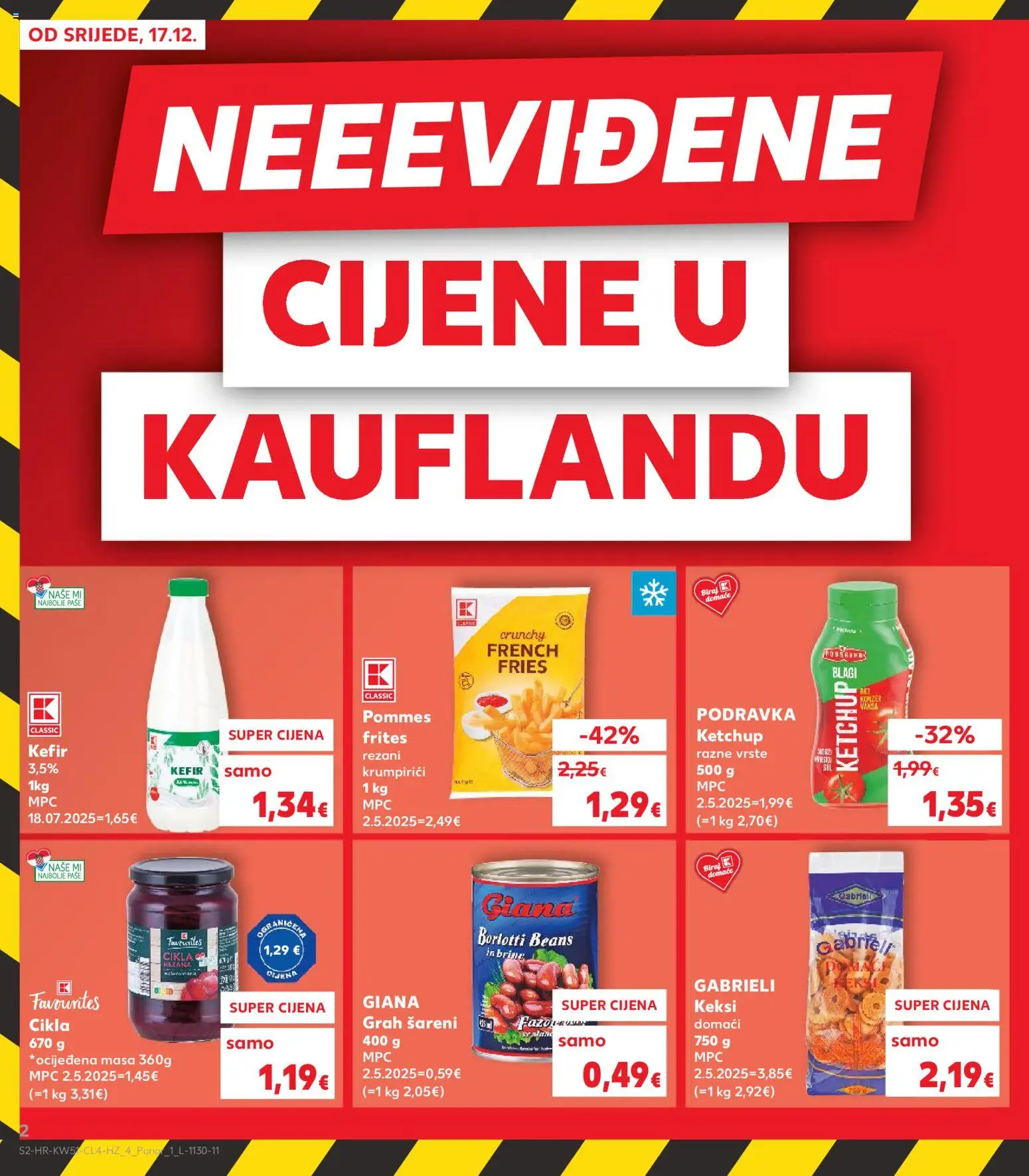 Kaufland katalog | vrijedi od 17.12.2025 | Stranica: 2 | Proizvodi: Grah, Podravka, Cikla, Kefir
