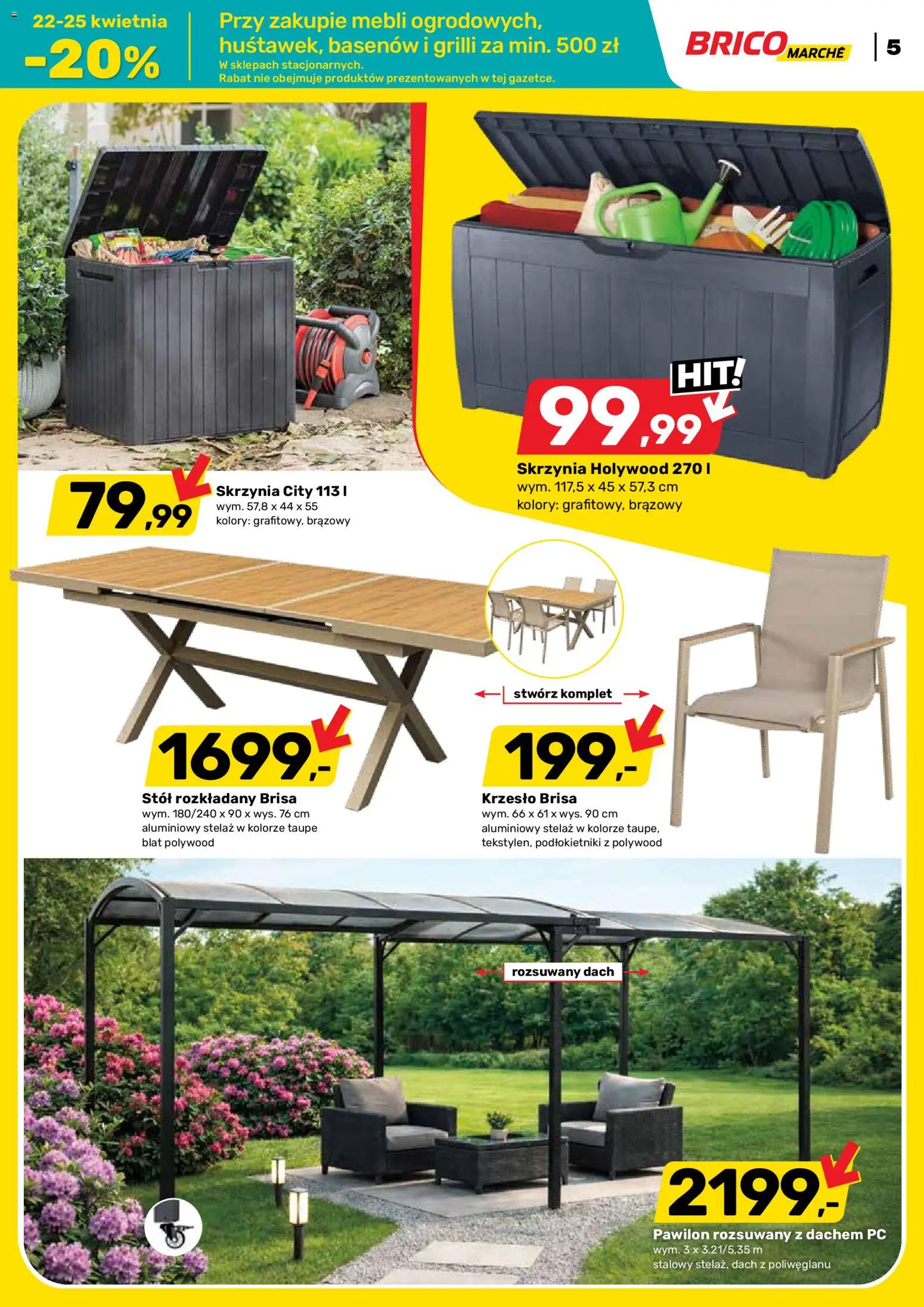 Brico Marché gazetka od 22.04.2026 | Strona: 5 | Produkty: PC, Stół, Krzesło