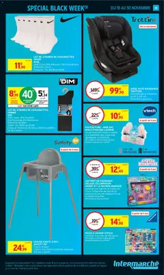 Intermarché - Prévisualisation de CHAISE HAUTE 2 EN 1, Coloris Unique Légère 4 kg, facile à nettoyer, plastique. Harnais 3 points valide à partir de 18.11.2025 | Page: 45