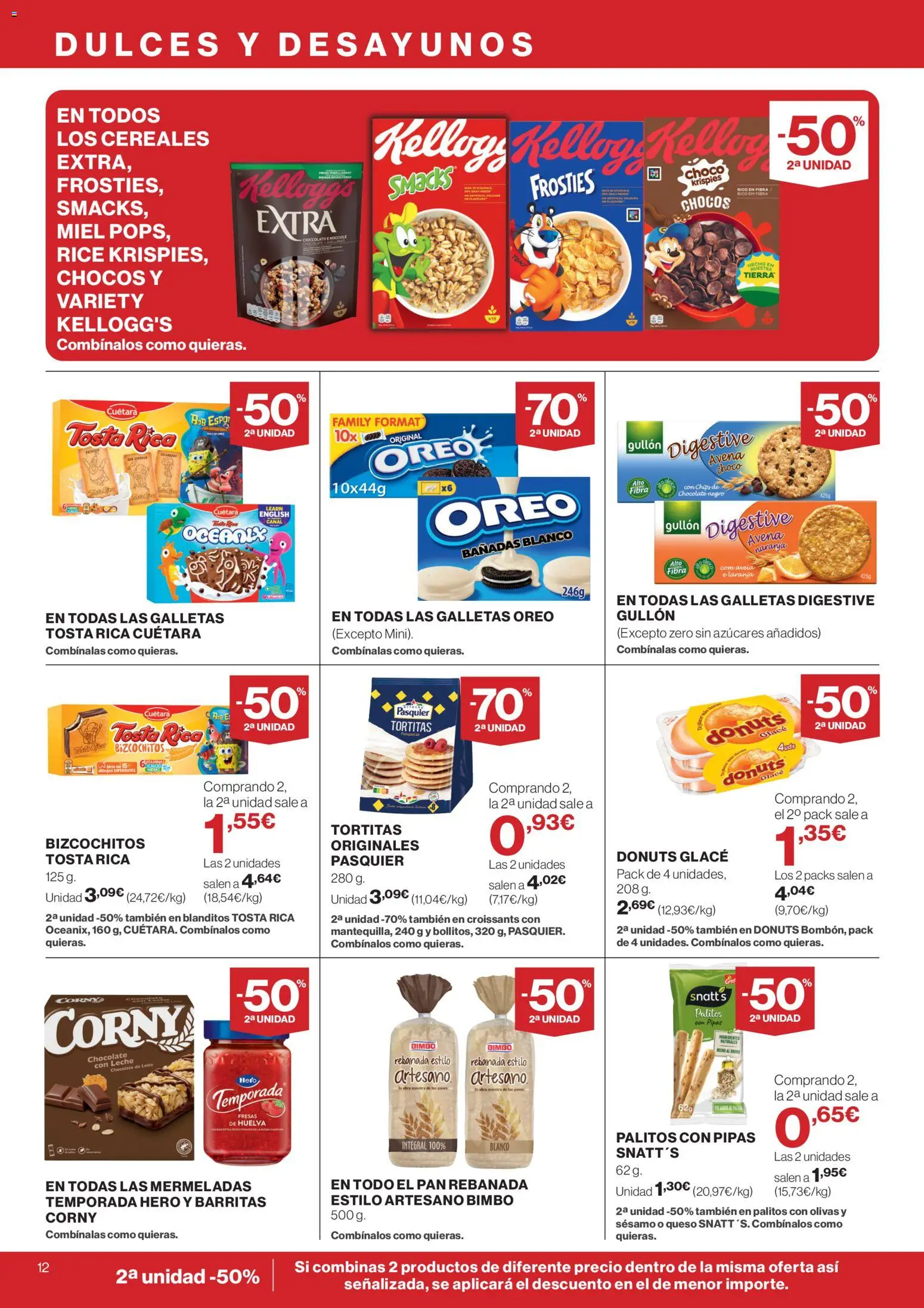 El Corte Inglés ofertas │ válido desde el 09.04.2026 | Página: 12 | Productos: Esponja, Leche, Fresas, Donuts
