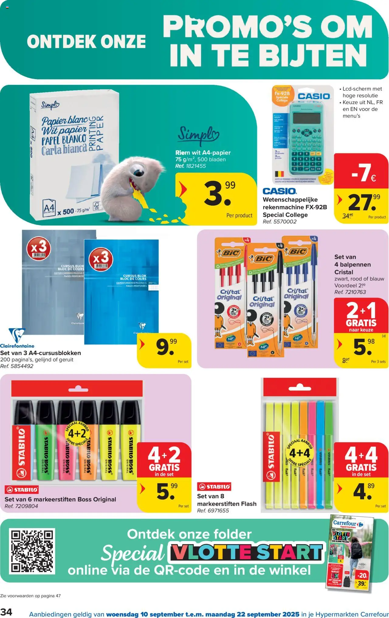  | Pagina: 34 | Producten: Riem, Rekenmachine, Markeerstiften, Papier