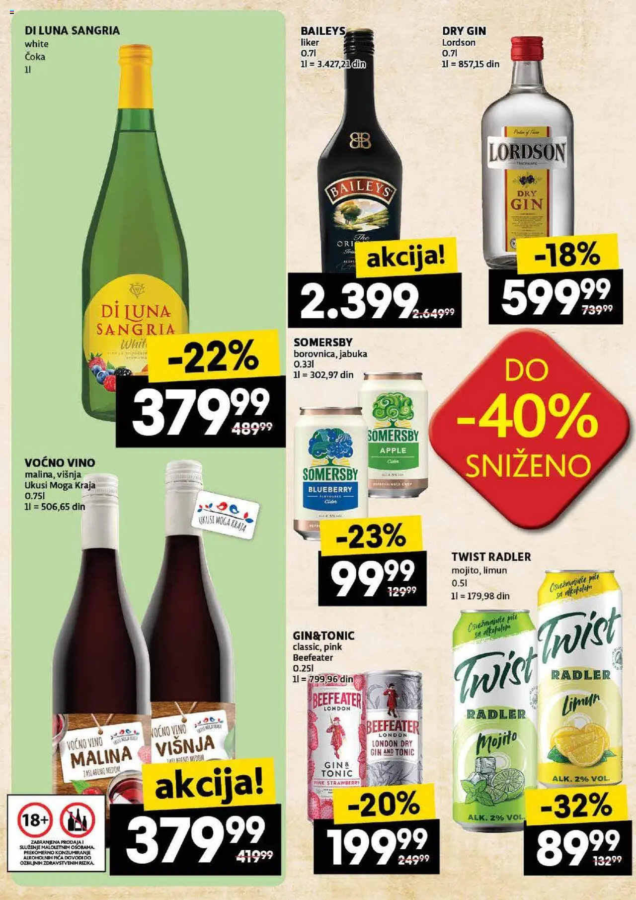Idea katalog - važi od 07.08.2025 | Strana: 40 | Proizvode: Liker, Višnja, Somersby, Vino