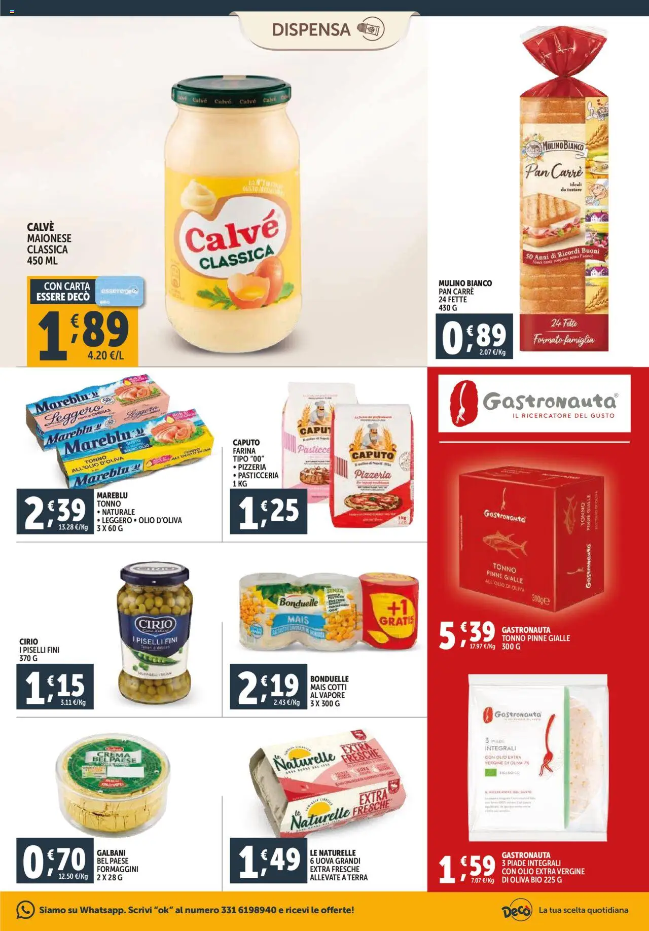 Volantino Decò del 16.10.2025 | Pagina: 13 | Prodotti: Uova, Pinne, Tonno, Olio extra vergine